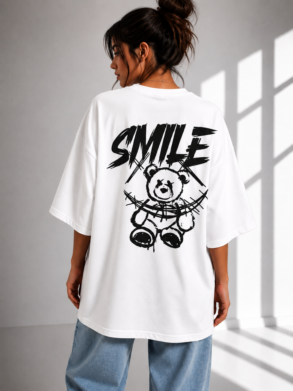 New Smile Girls Oversize T-shirt (printed)
