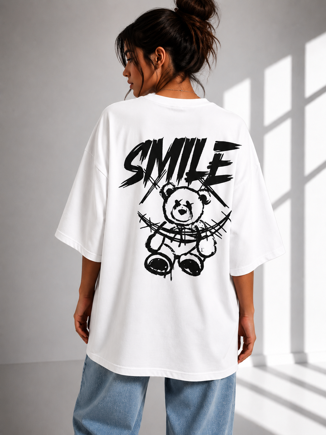 New Smile Girls Oversize T-shirt (printed)