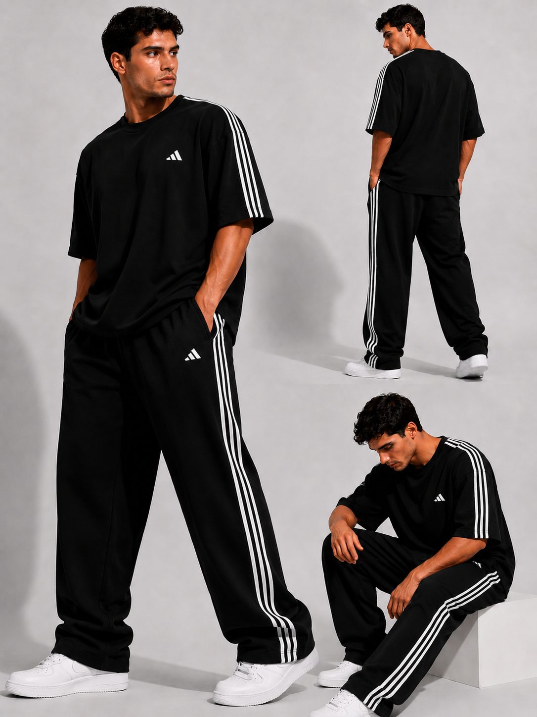 Full Set - bolivar t-shirt with Melton wide leg pants