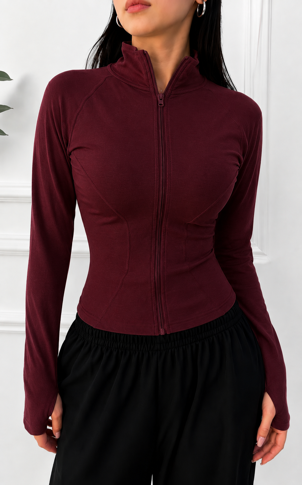 Sportive Lycra Full-Zip Jacket