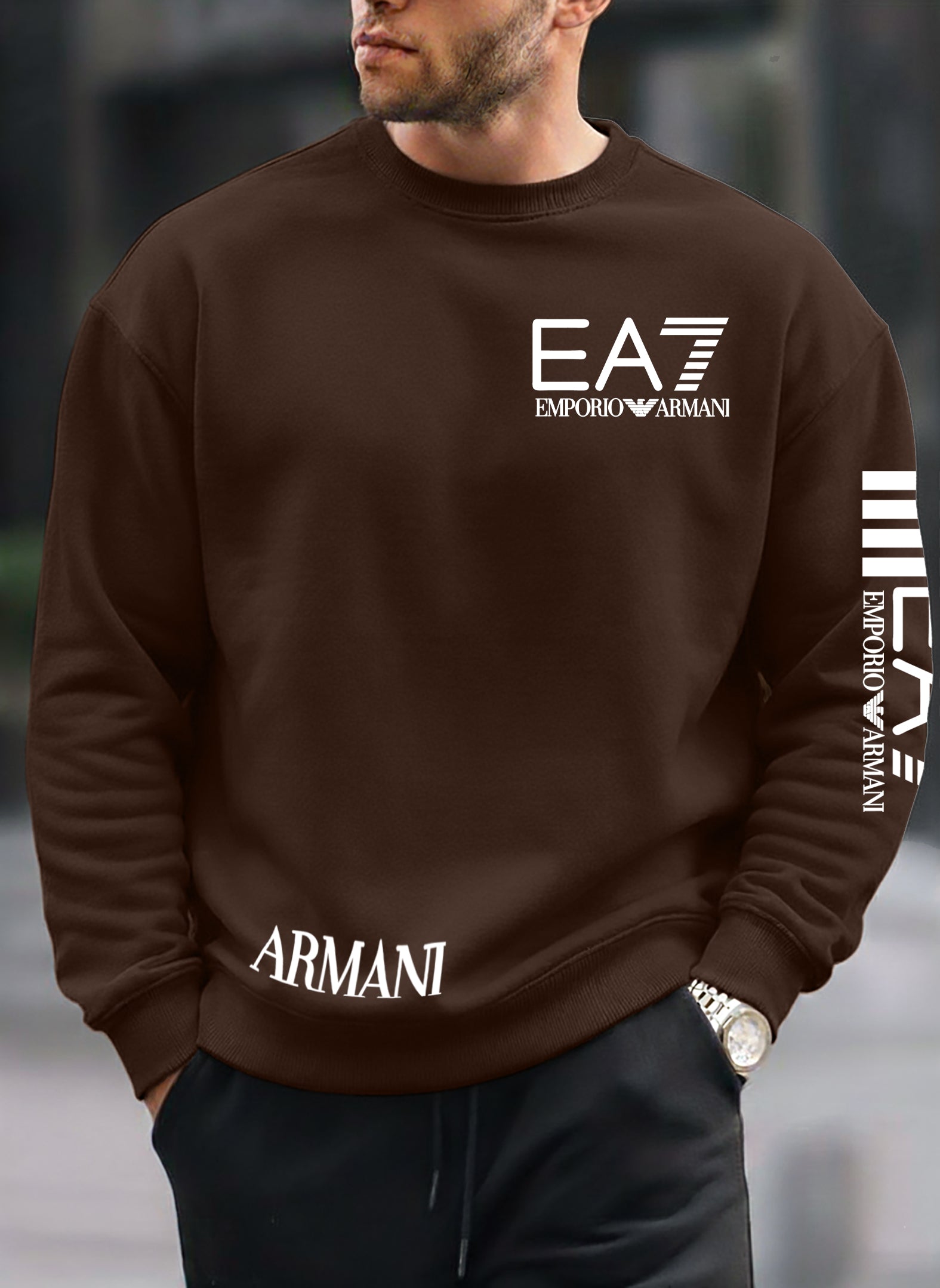 New EA7 oversized round sweatshirt