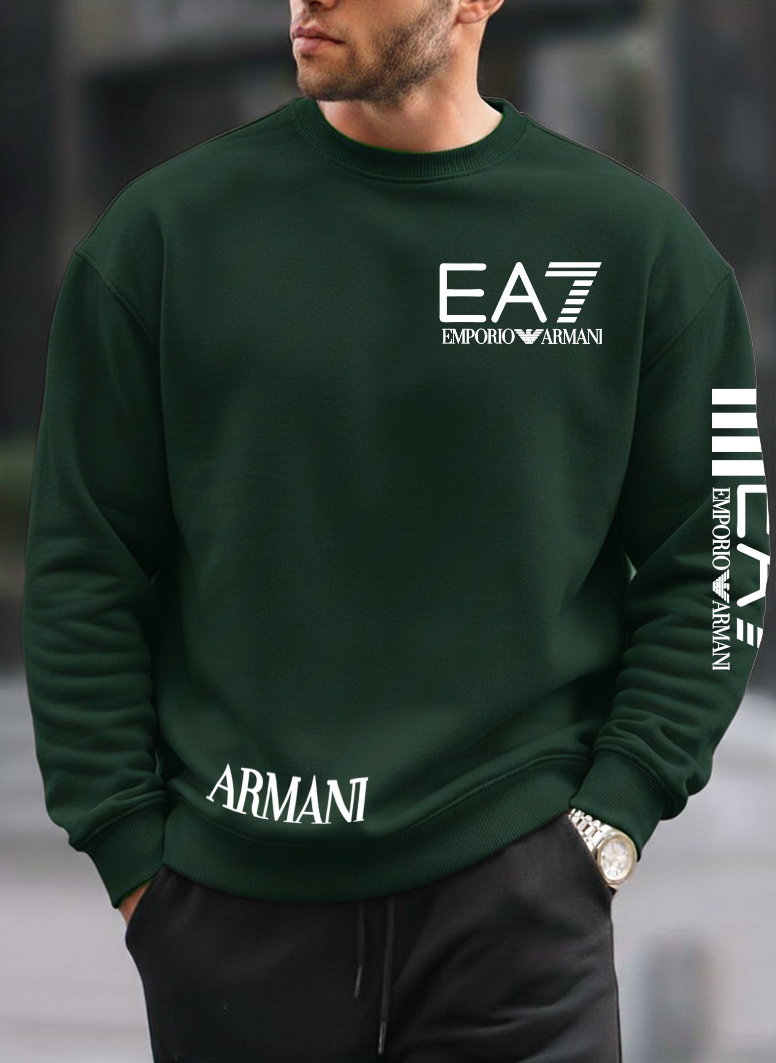 New EA7 oversized round sweatshirt