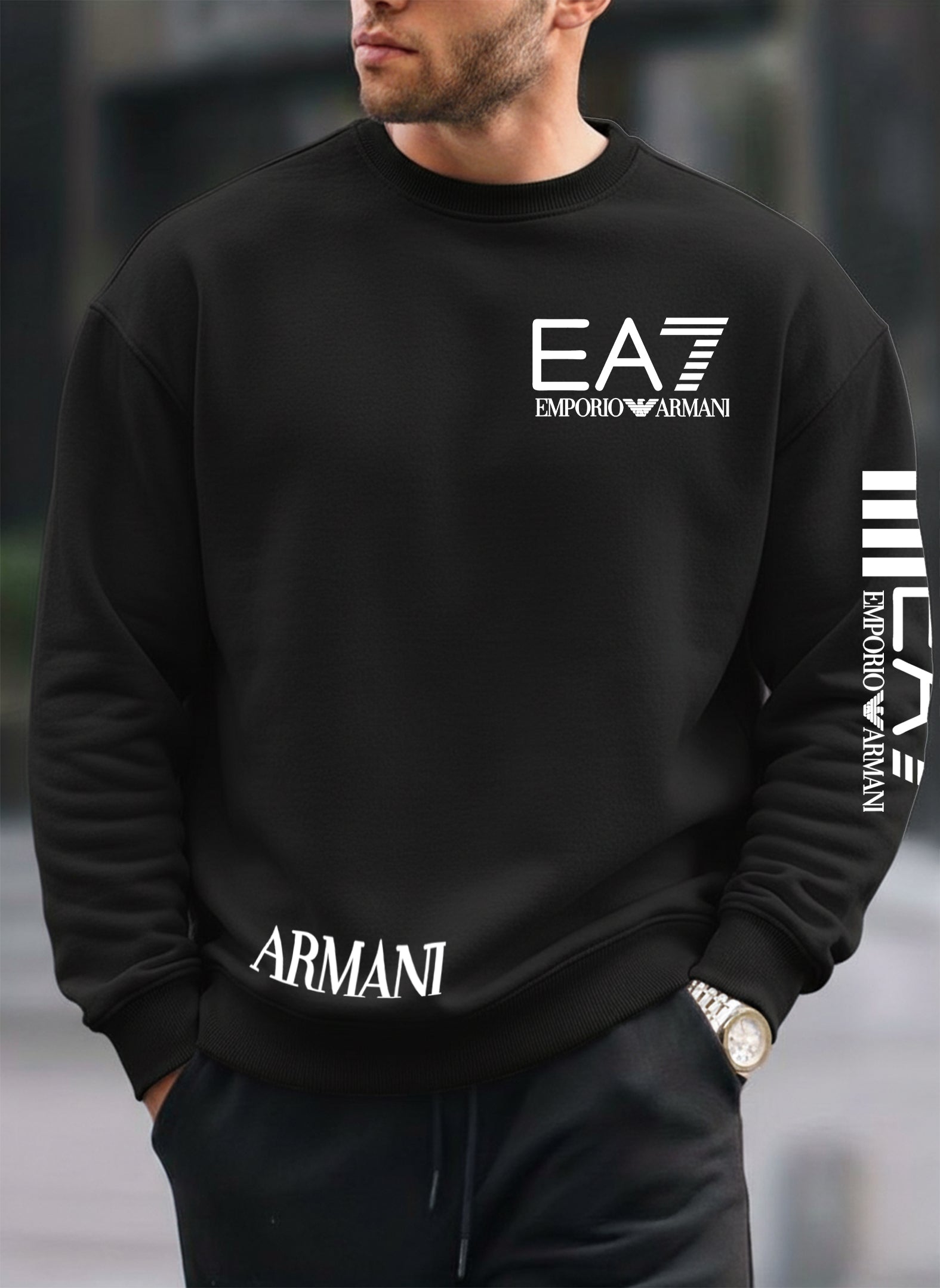 New EA7 oversized round sweatshirt