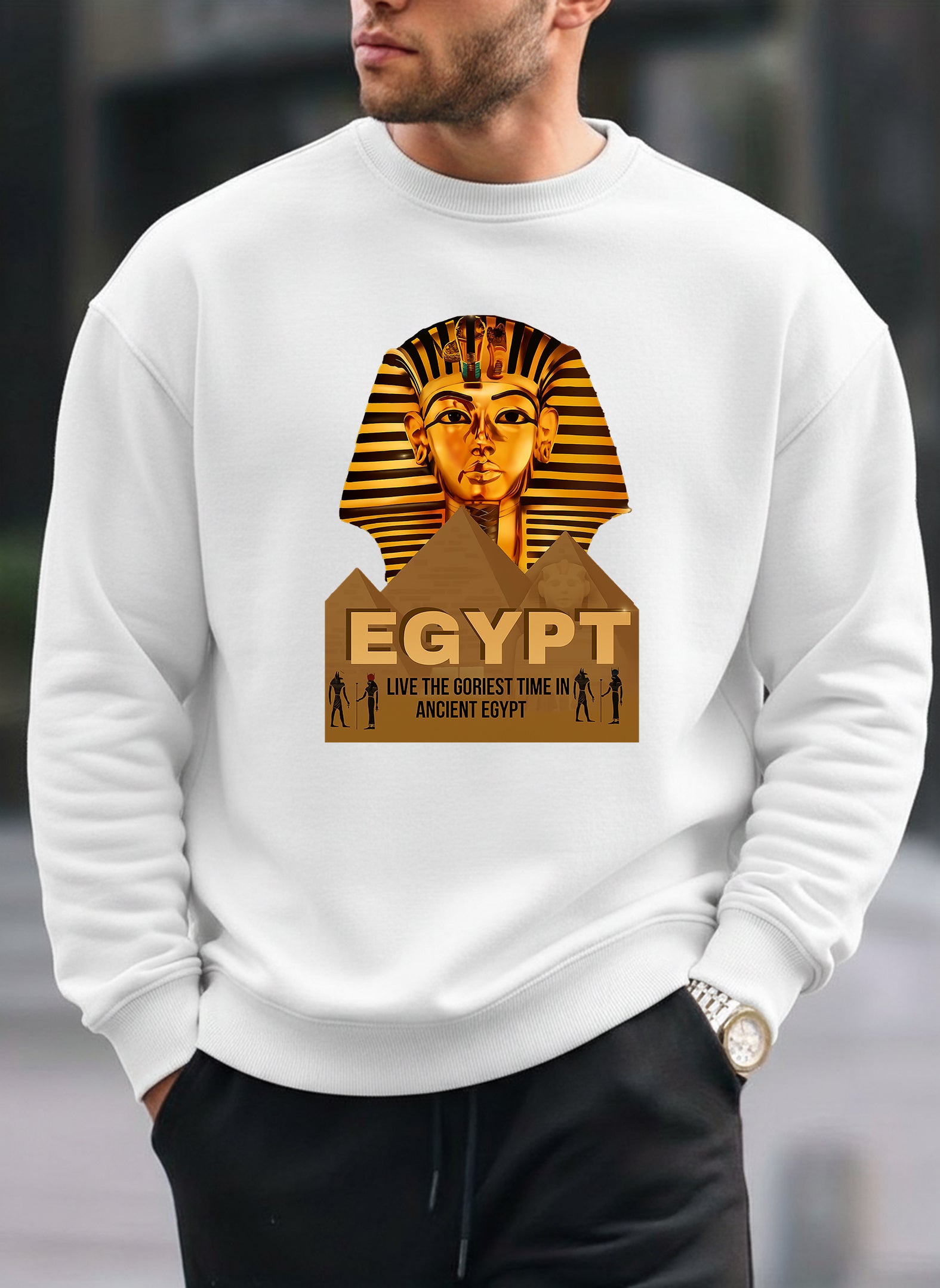 Tutankhamun oversized round sweatshirt
