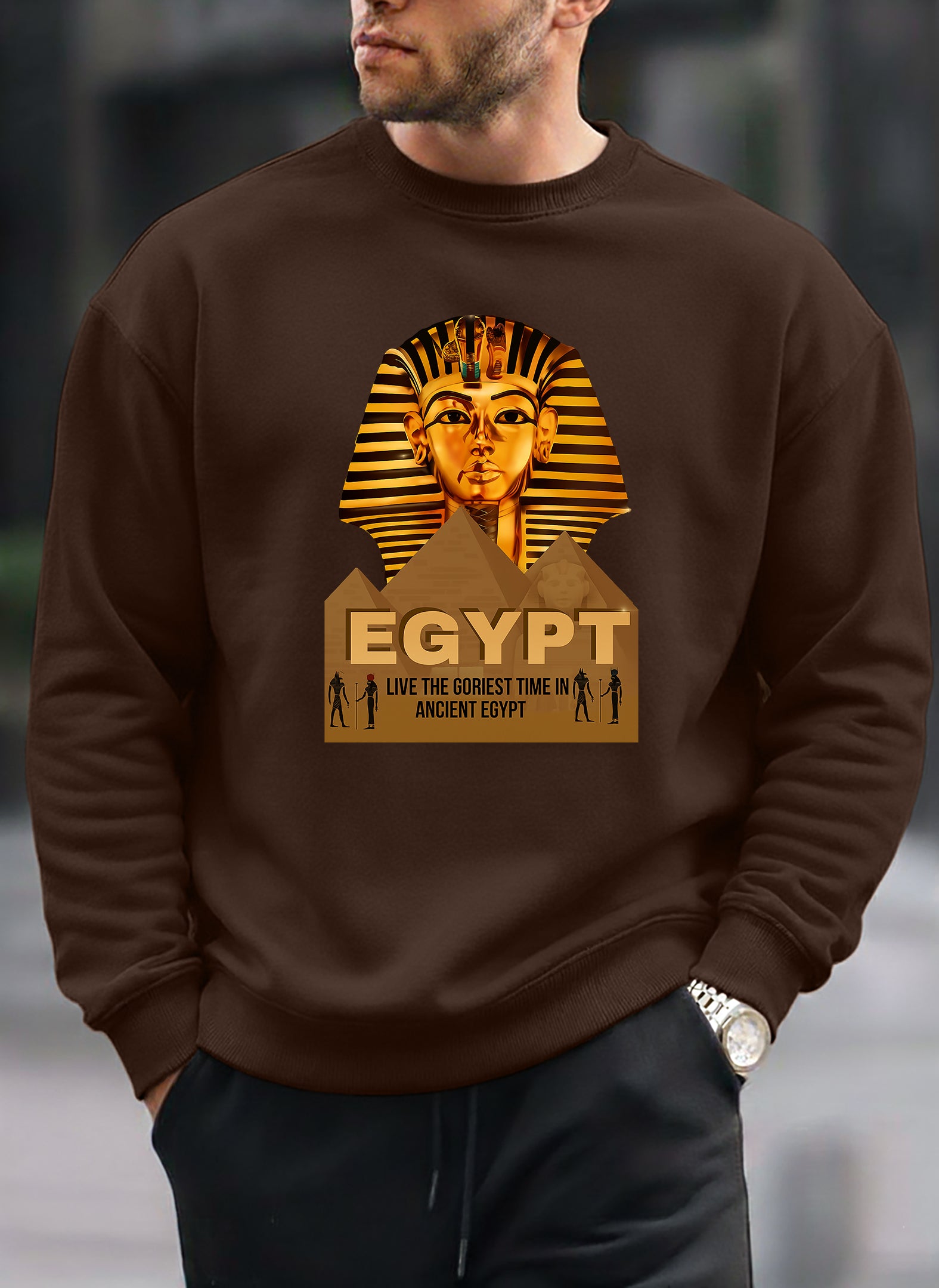 Tutankhamun oversized round sweatshirt
