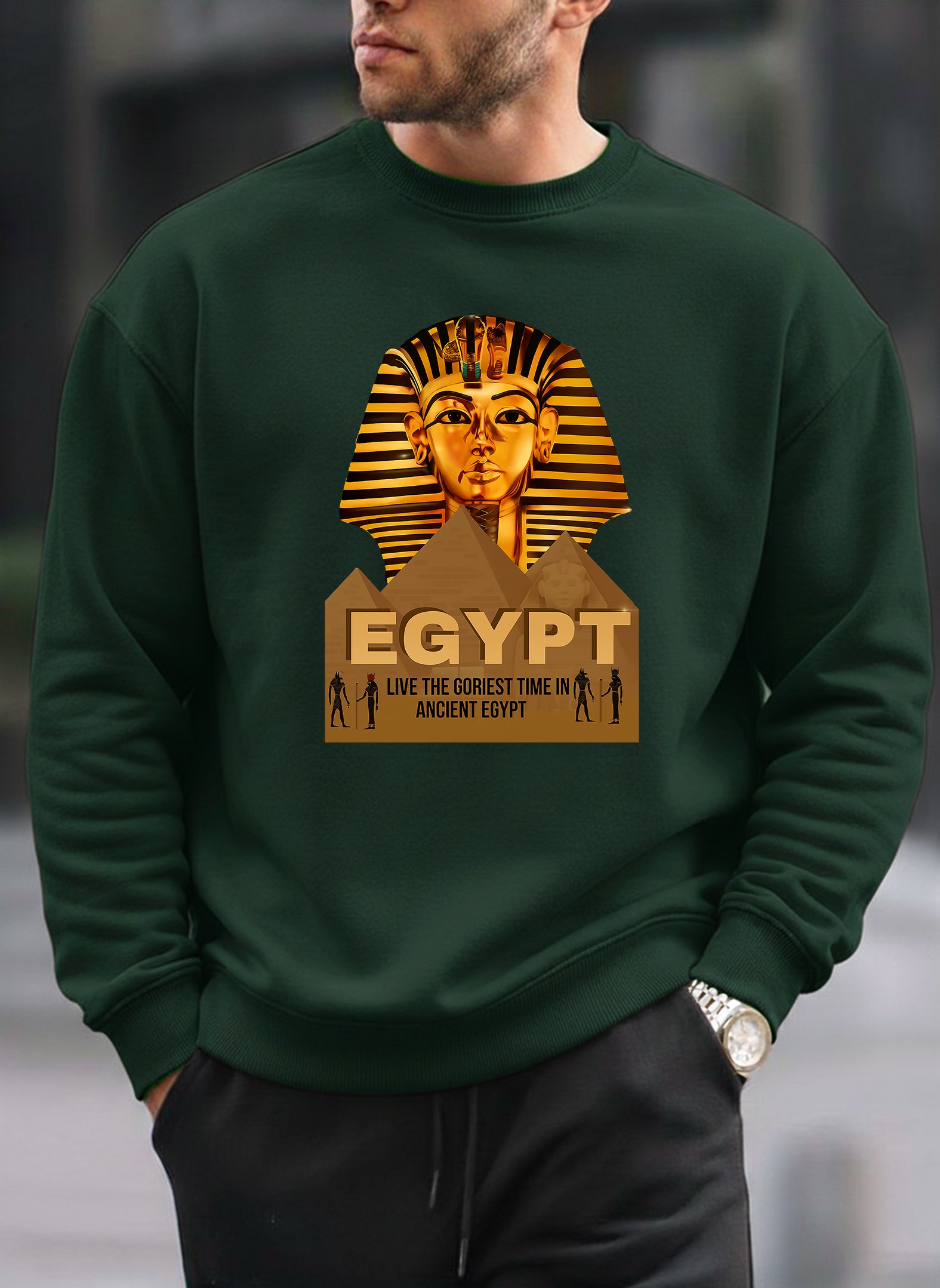 Tutankhamun oversized round sweatshirt