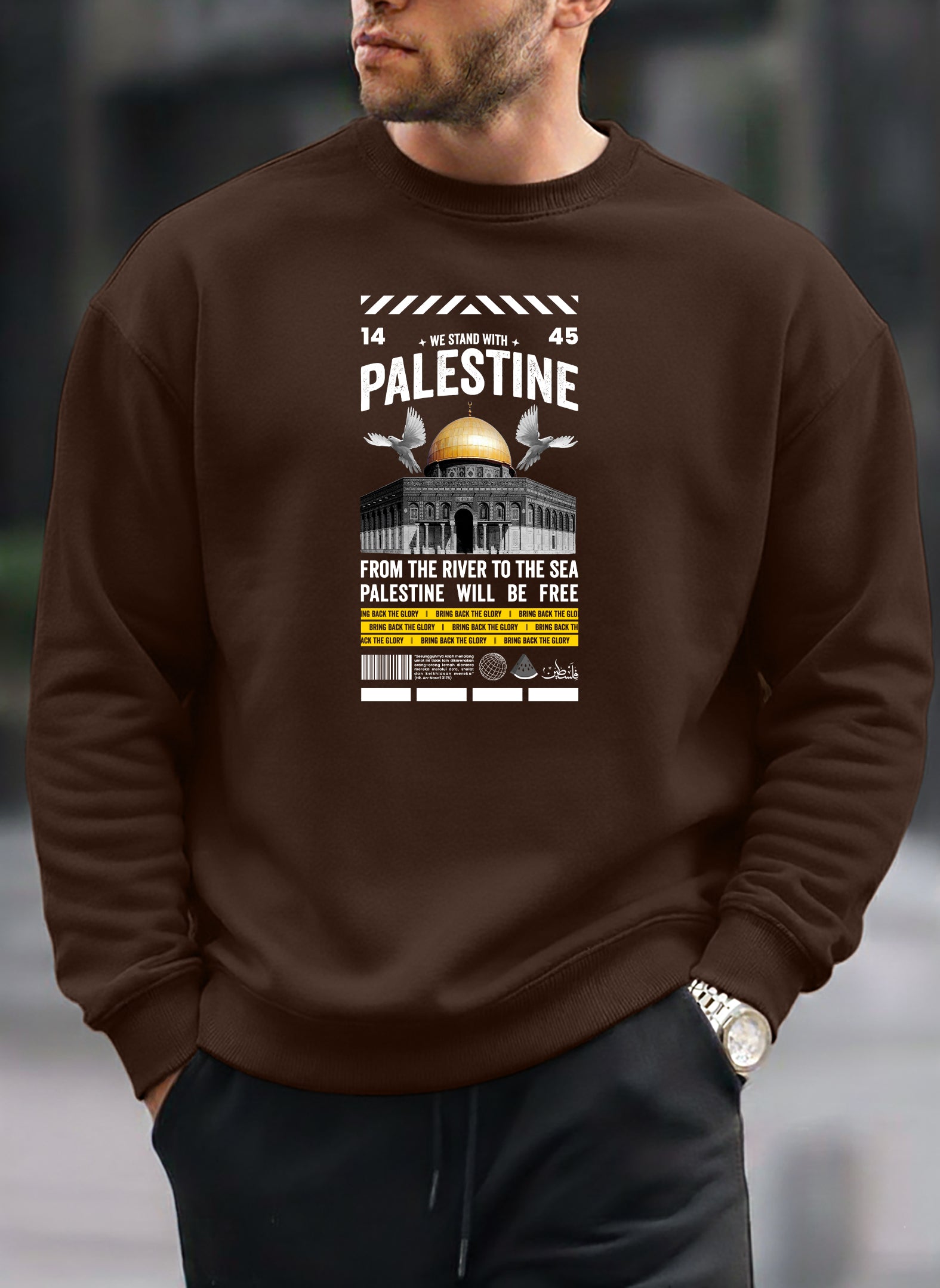 New Palestine oversized round sweatshirt