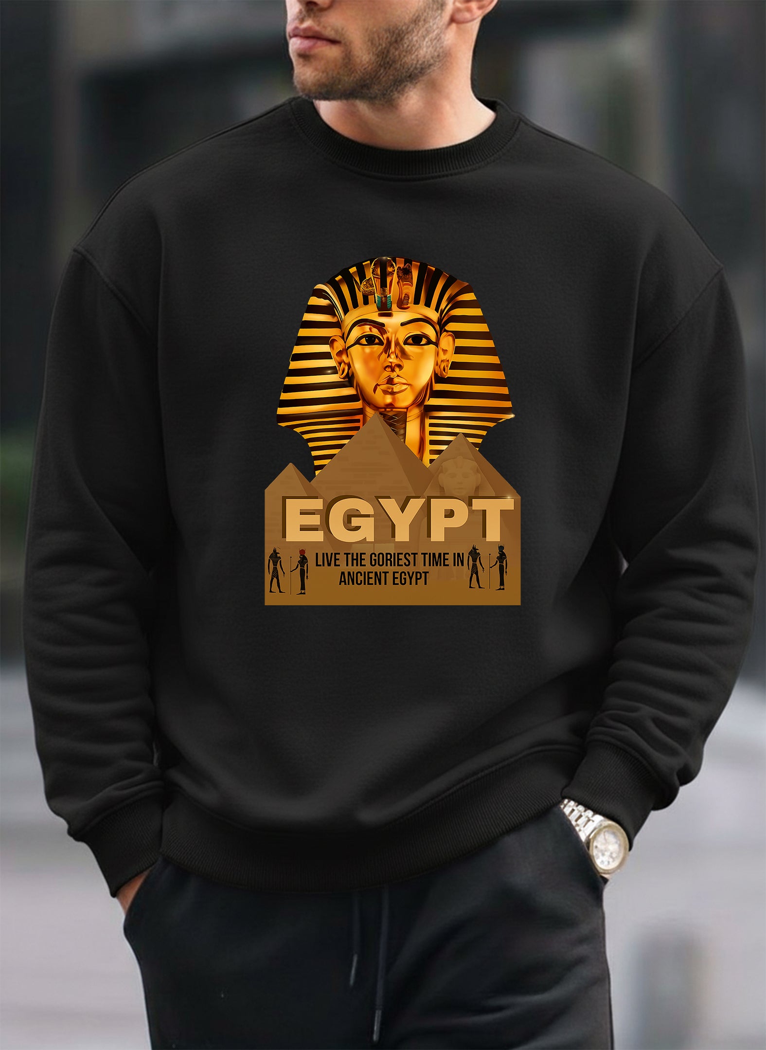 Tutankhamun oversized round sweatshirt