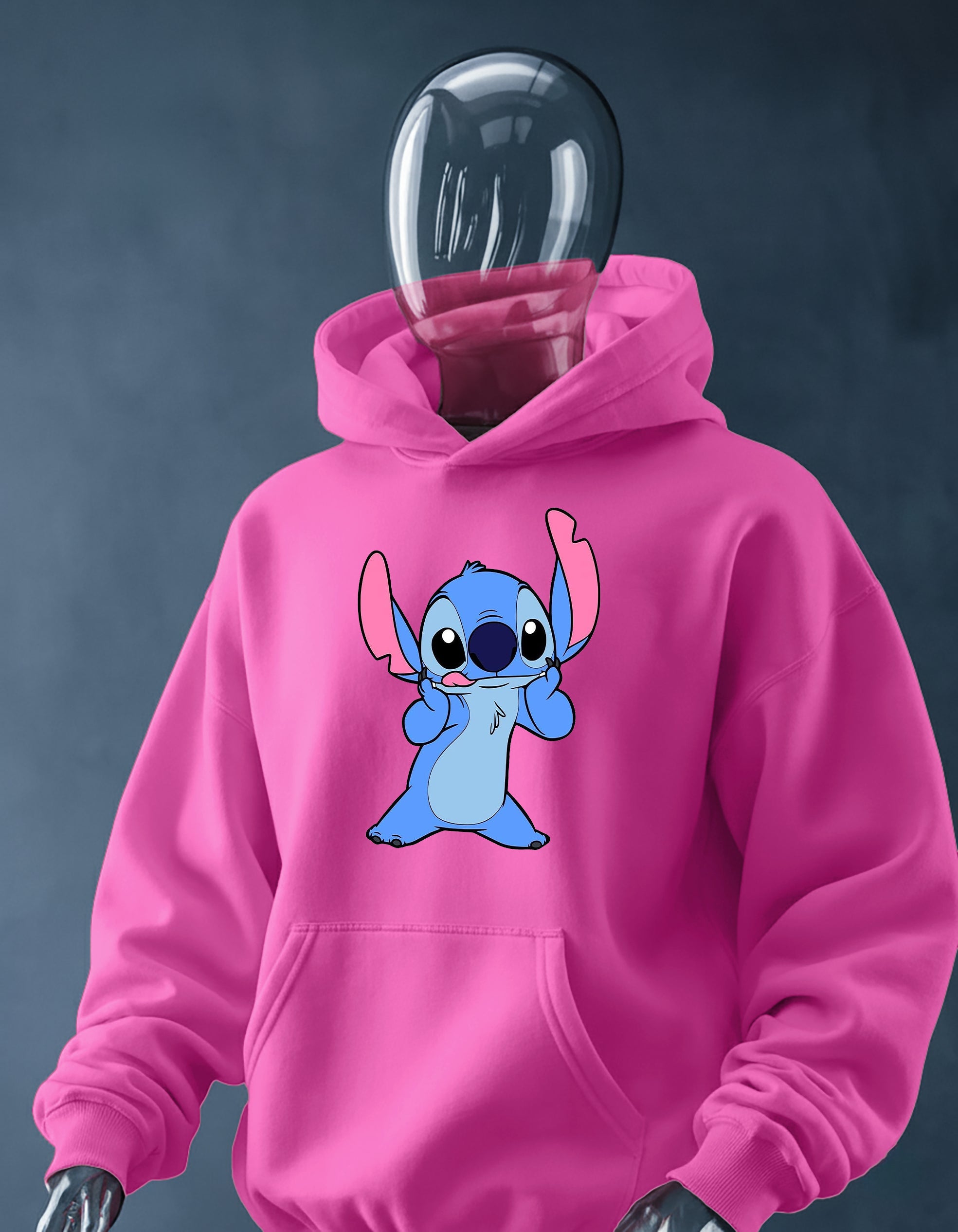 Stitch Printed oversized Hoodie