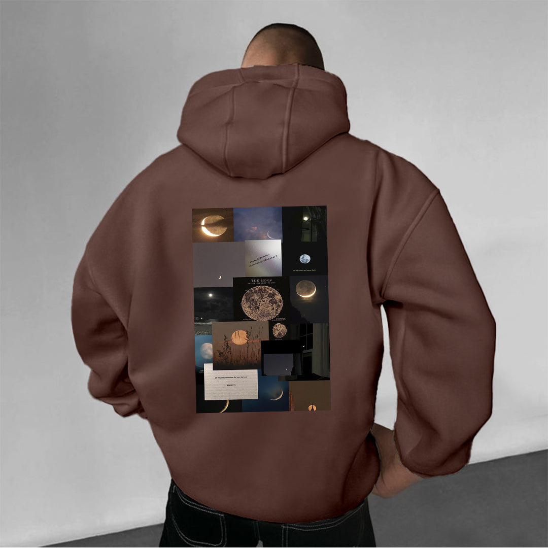 Nighty Moon Printed oversized Hoodie