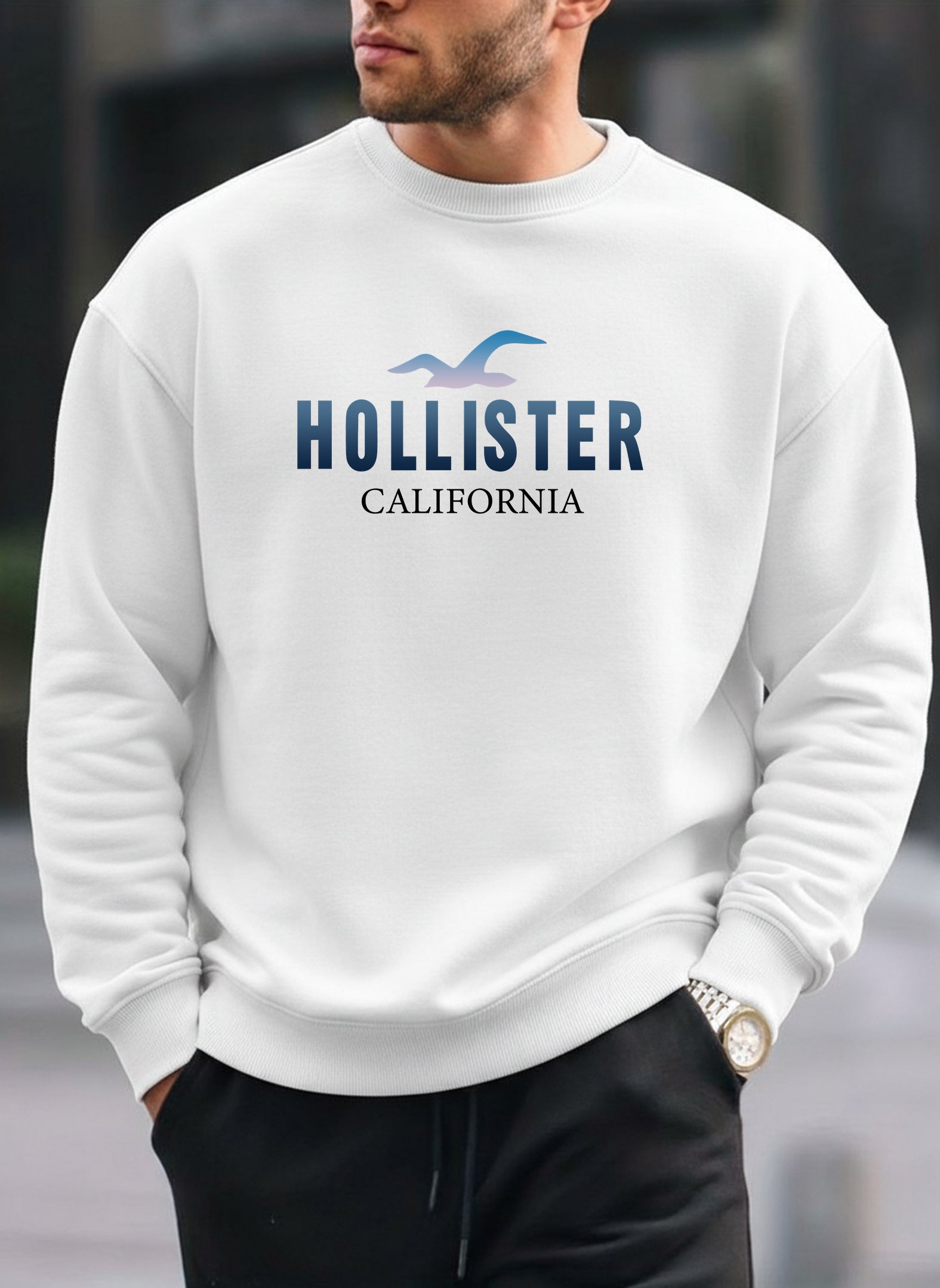 New cool Hollister oversized round sweatshirt