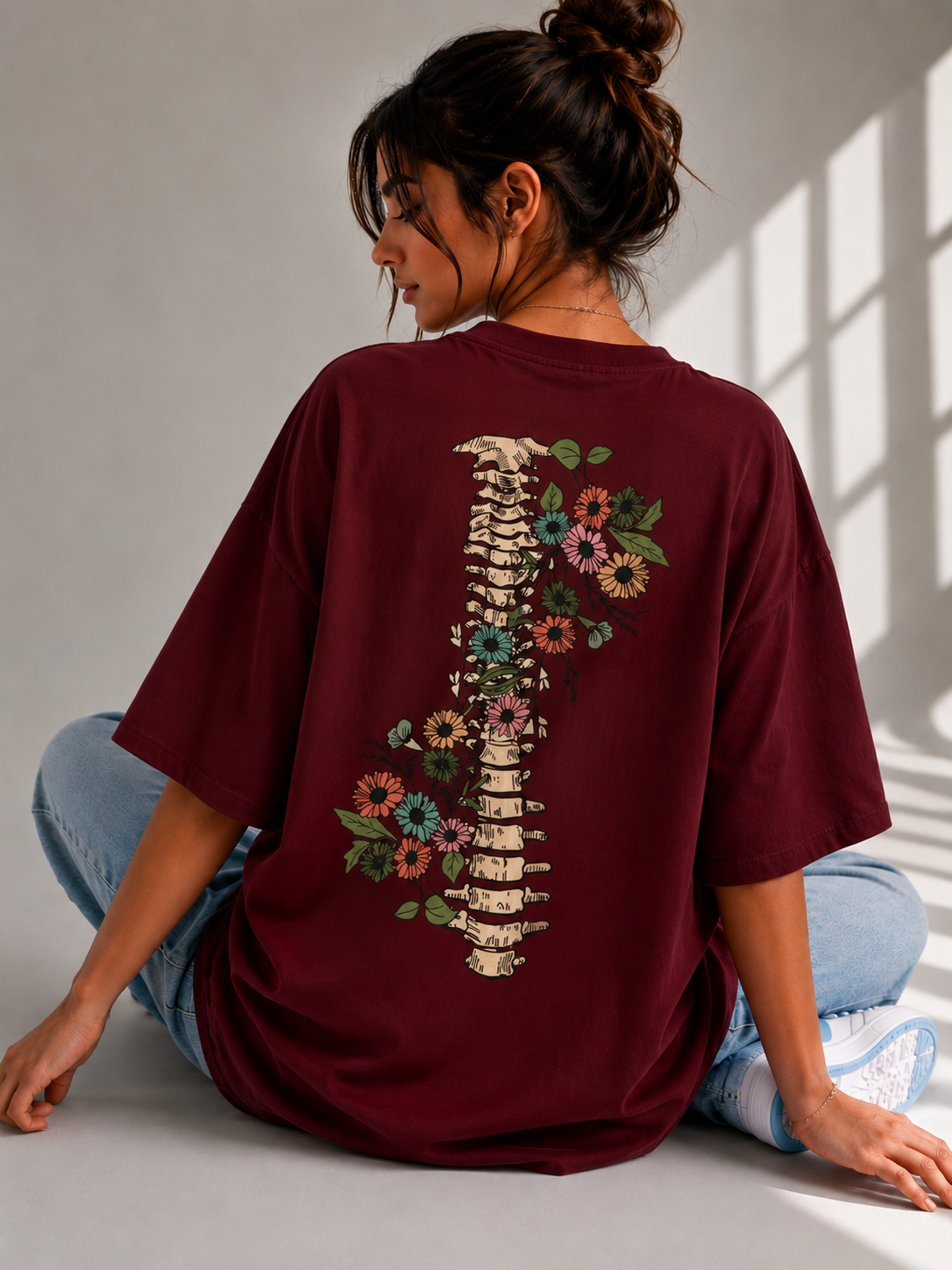 Grow Through It Oversize T-shirt Printed T-shirt (Girls)