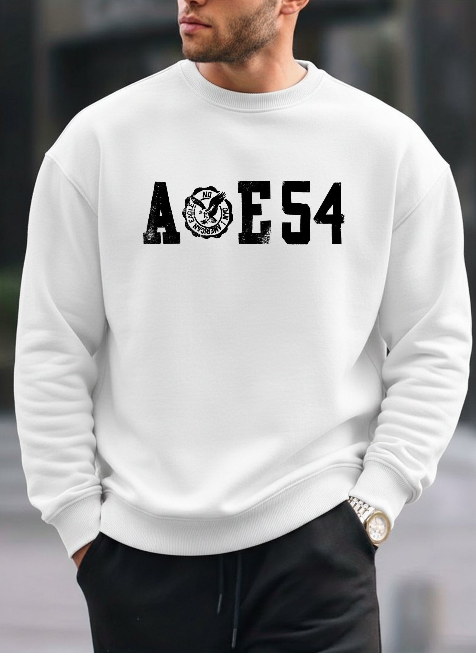 Streetwear AOE54 oversized round sweatshirt