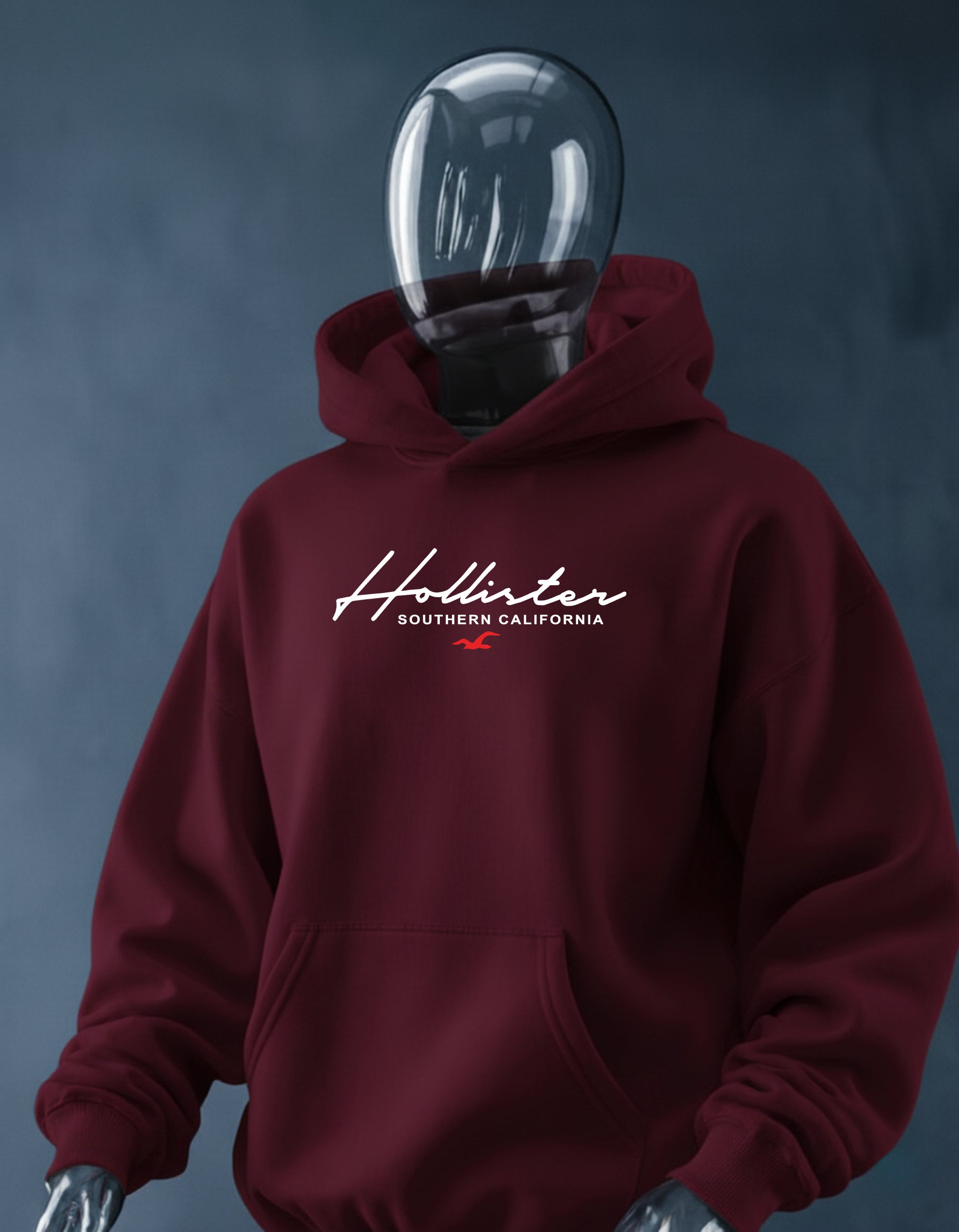 New Hollister Printed oversized Hoodie