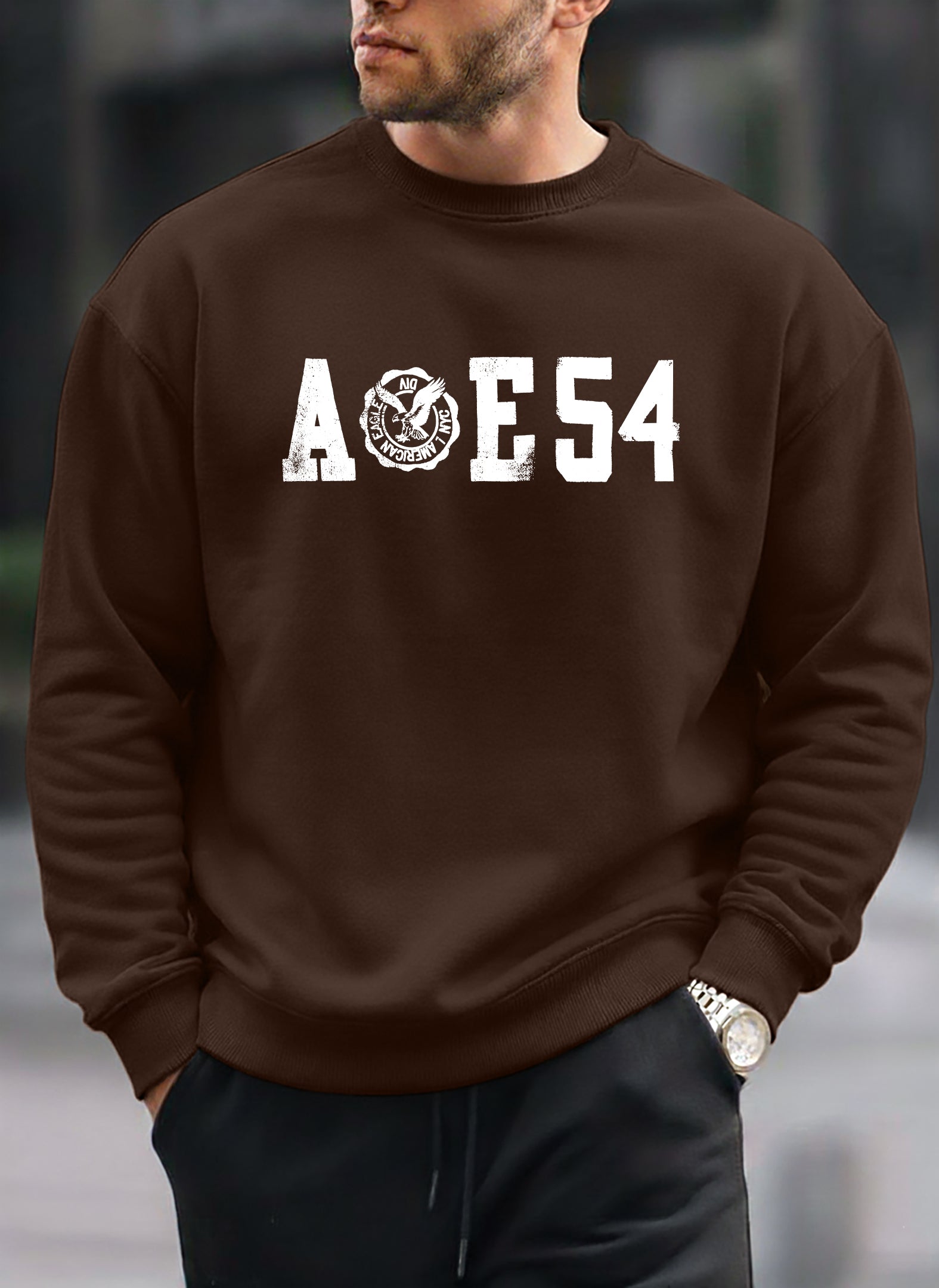Streetwear AOE54 oversized round sweatshirt