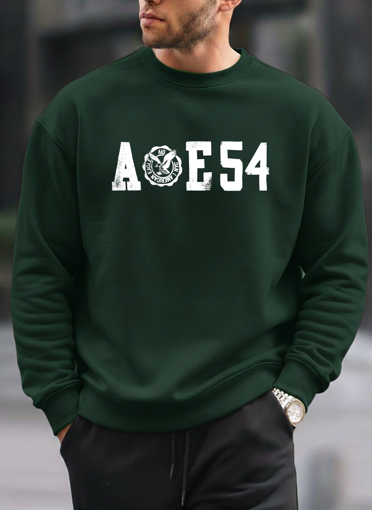 Streetwear AOE54 oversized round sweatshirt