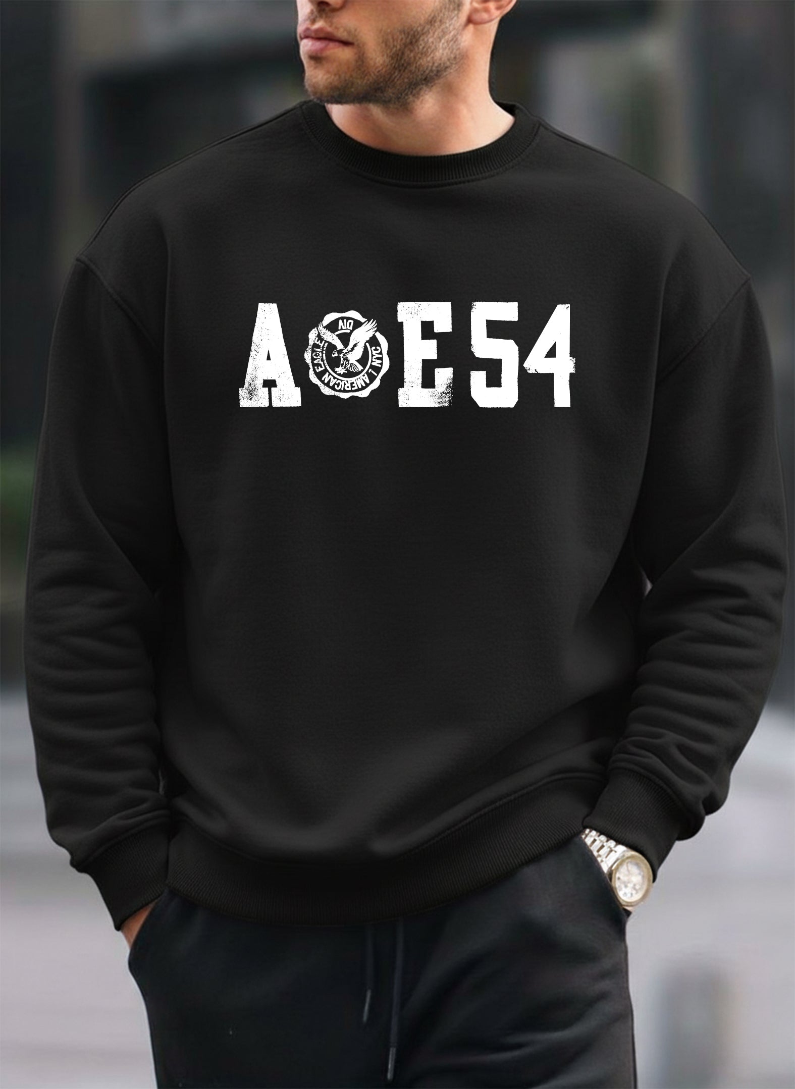Streetwear AOE54 oversized round sweatshirt