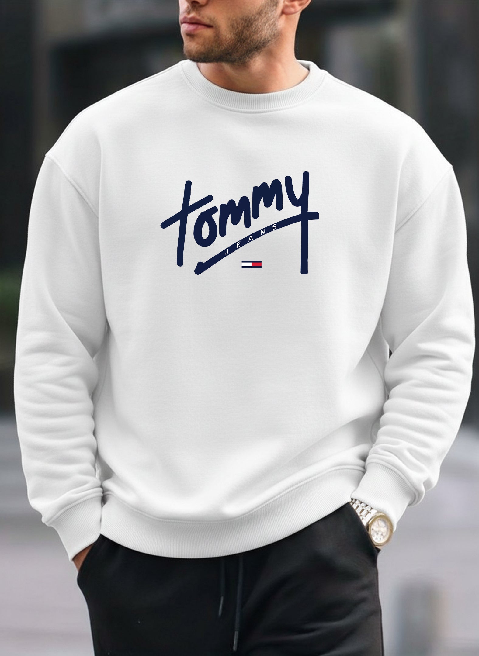 New Tommy oversized round sweatshirt