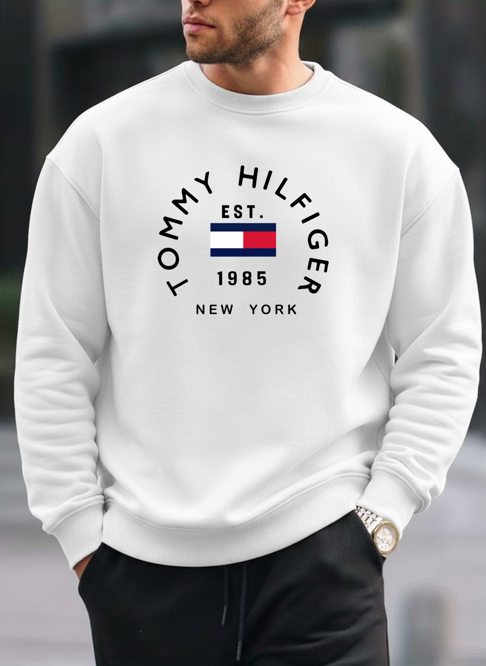 New Tommy Hilfiger oversized round sweatshirt