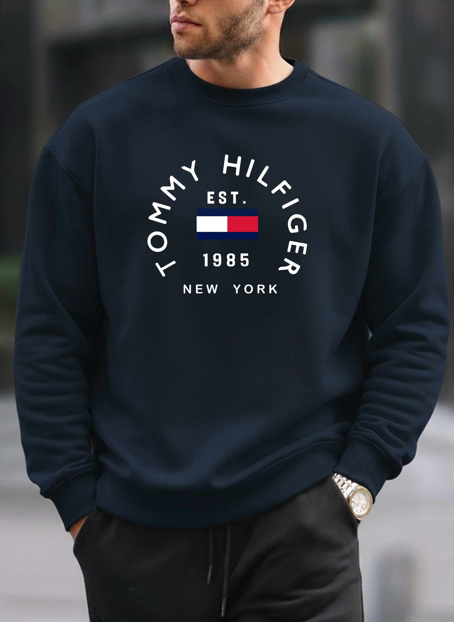 New Tommy Hilfiger oversized round sweatshirt