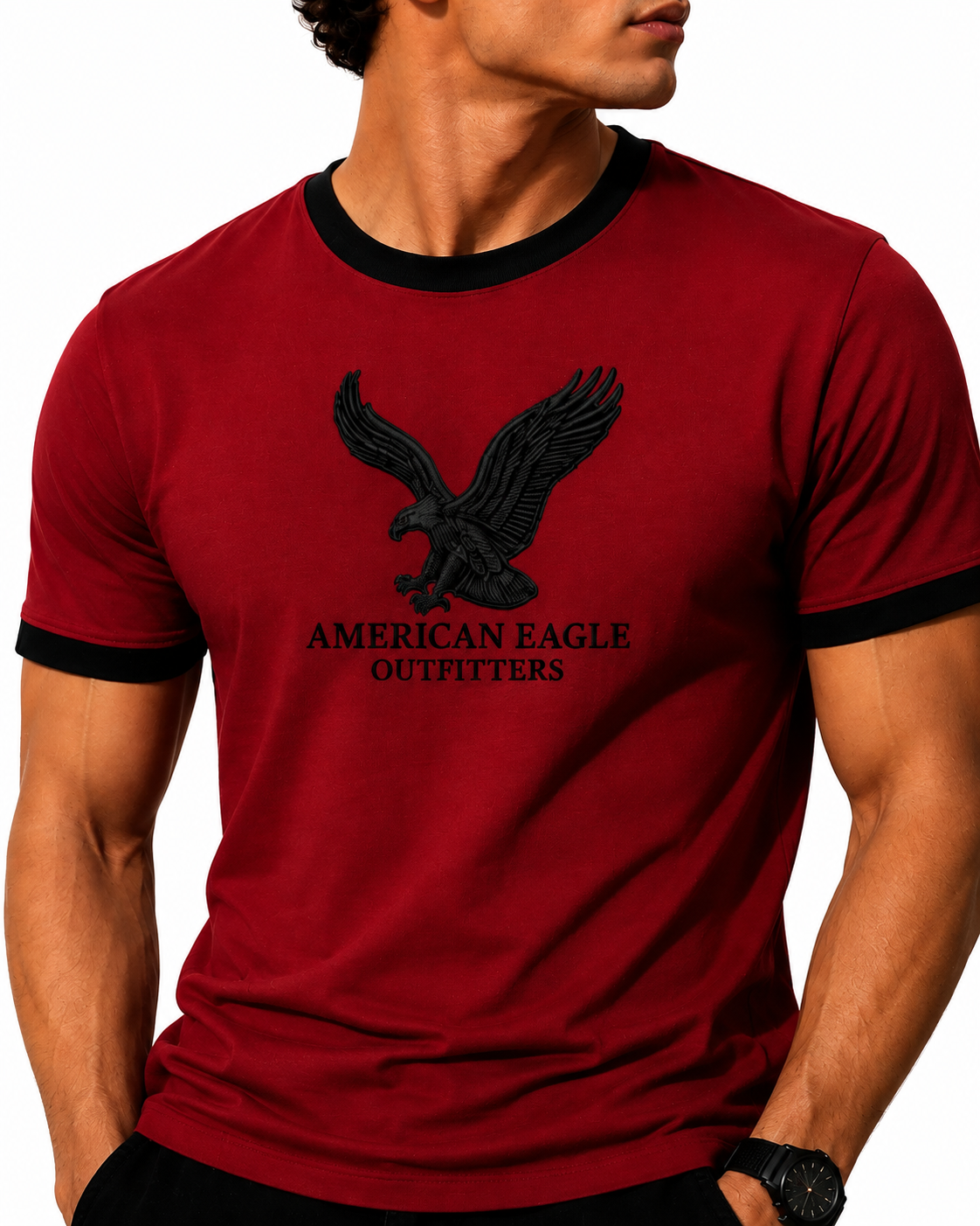 American Eagle Ringer printed T-shirt