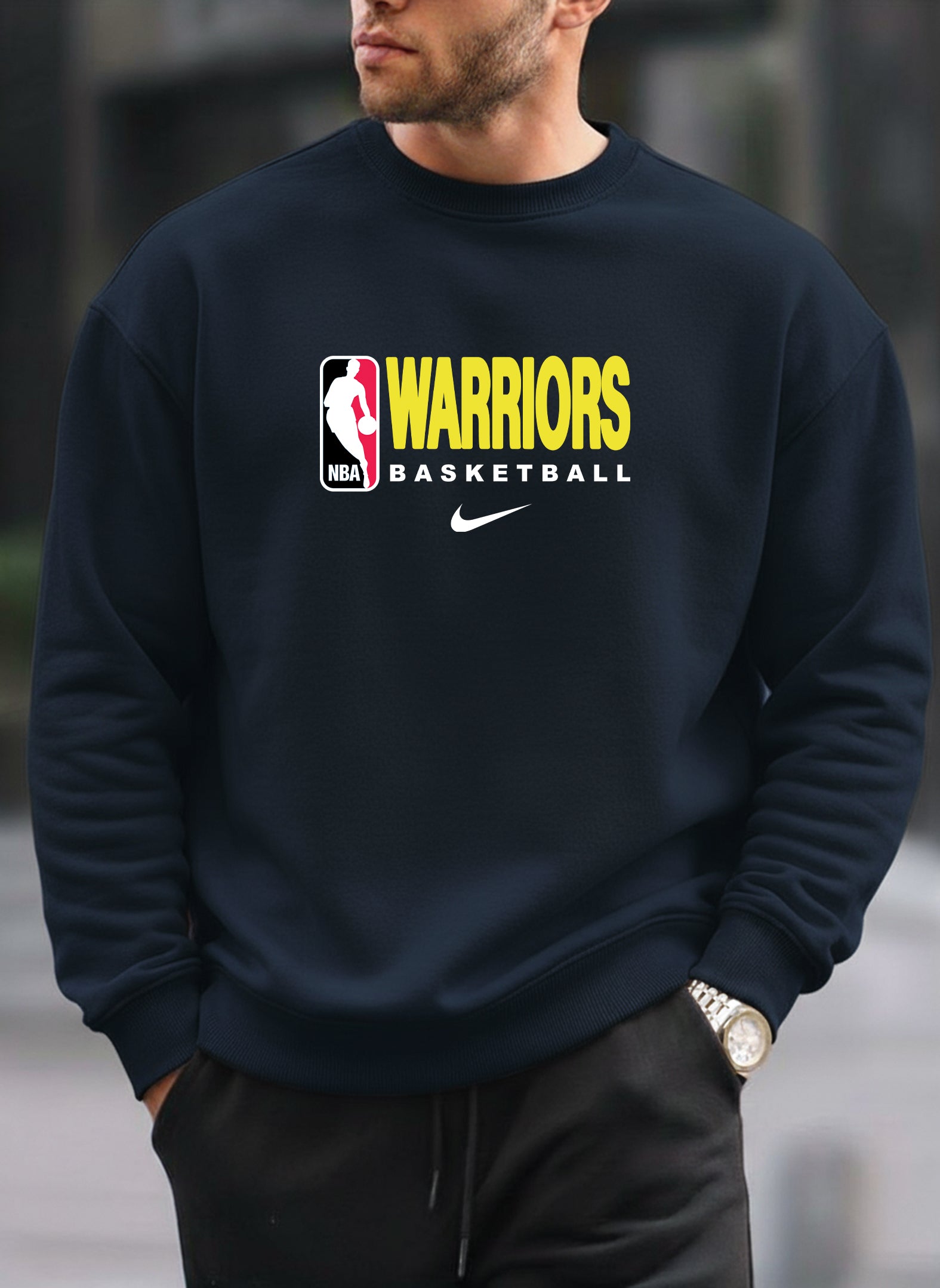 NBA Warriors oversized round sweatshirt