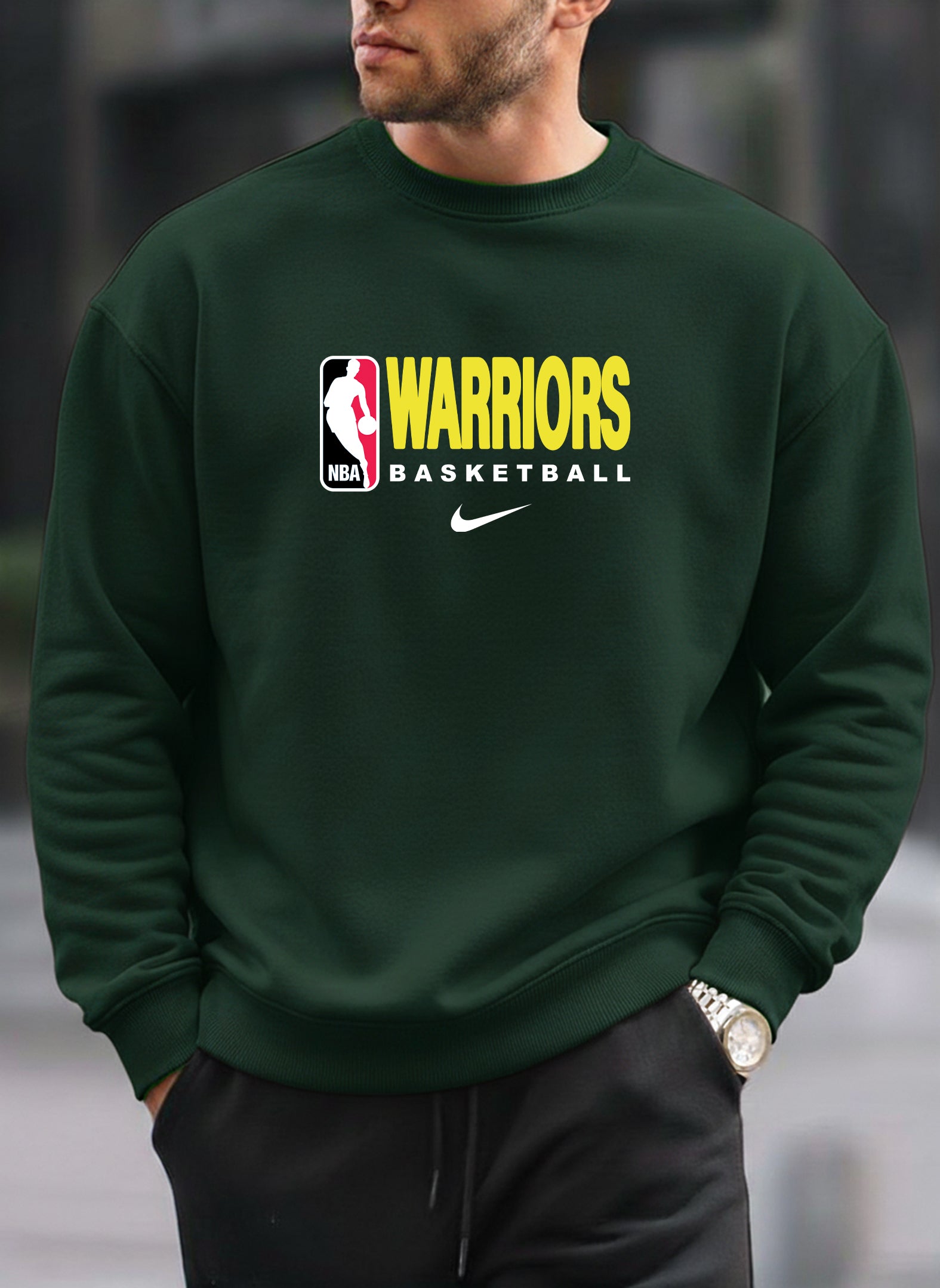 NBA Warriors oversized round sweatshirt