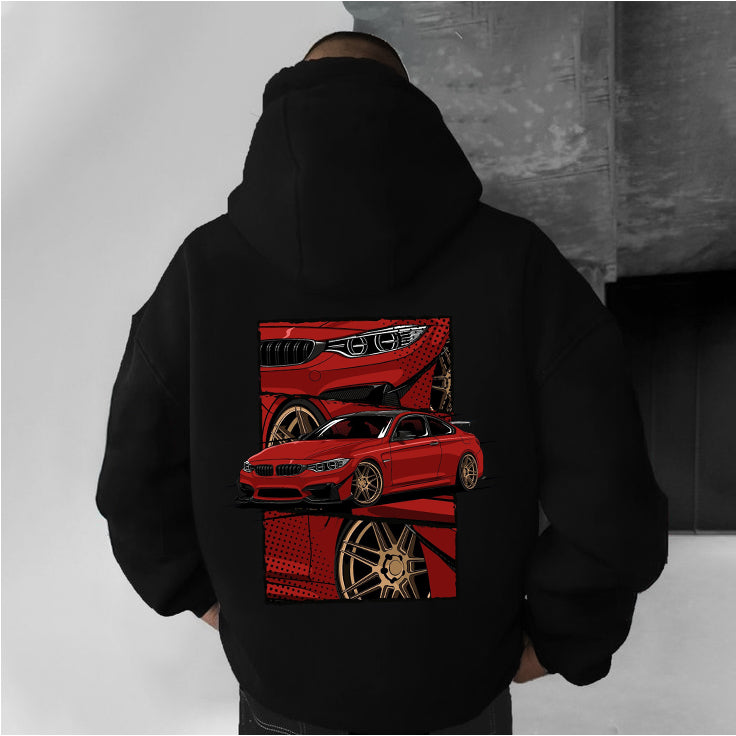 Racing Printed oversized Hoodie