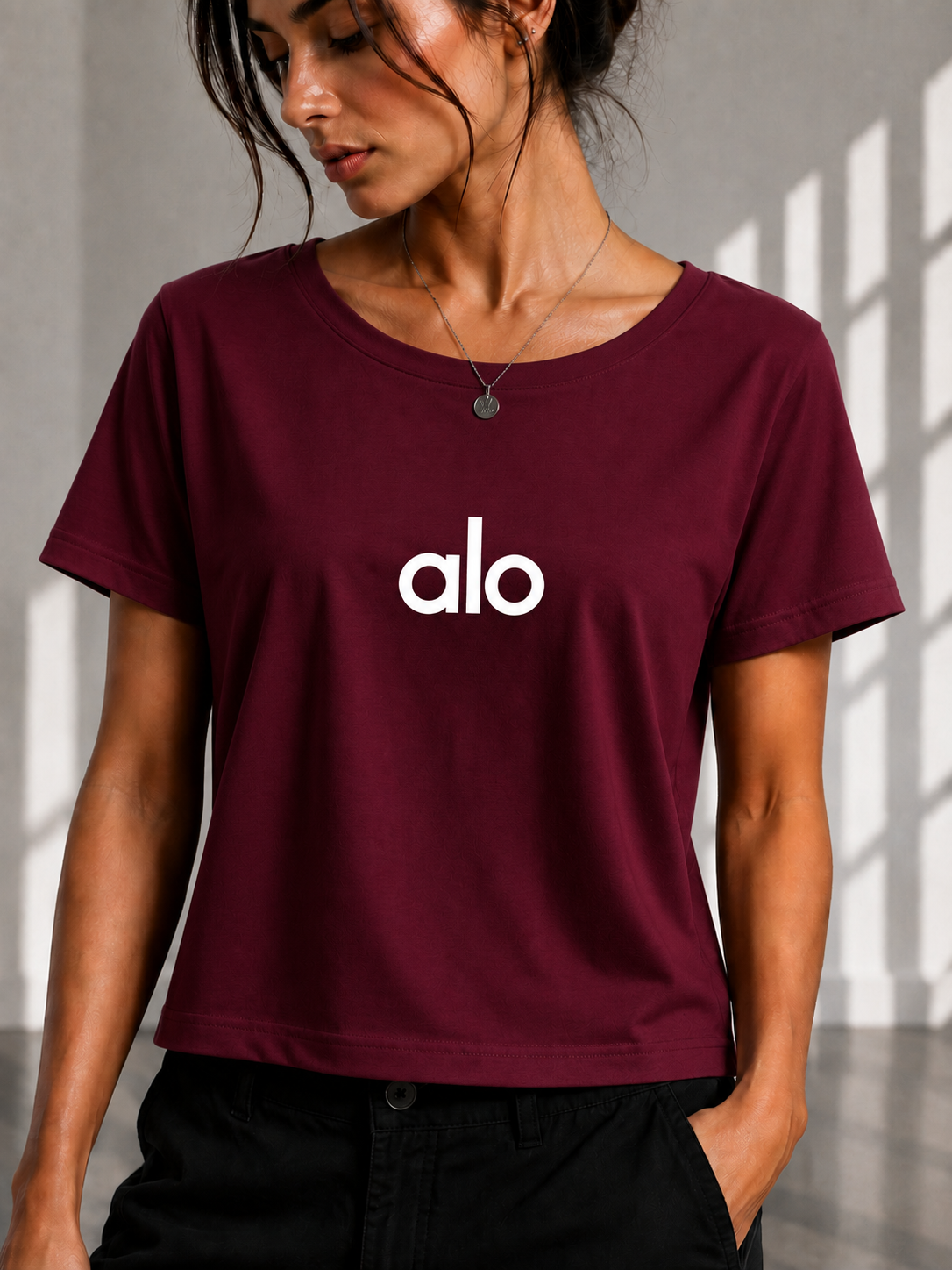 Alo Regular printed Cropped women T-shirt