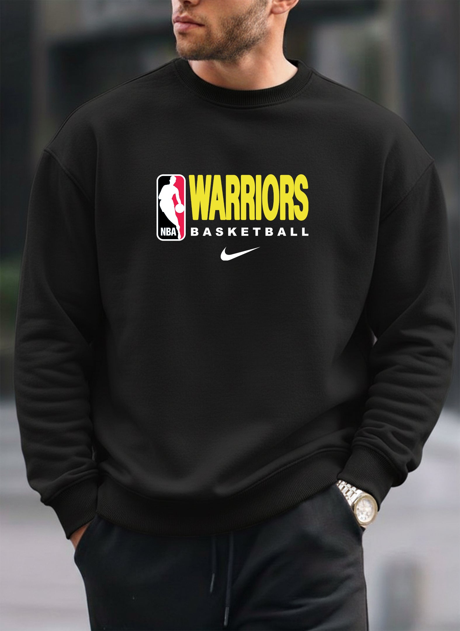 NBA Warriors oversized round sweatshirt
