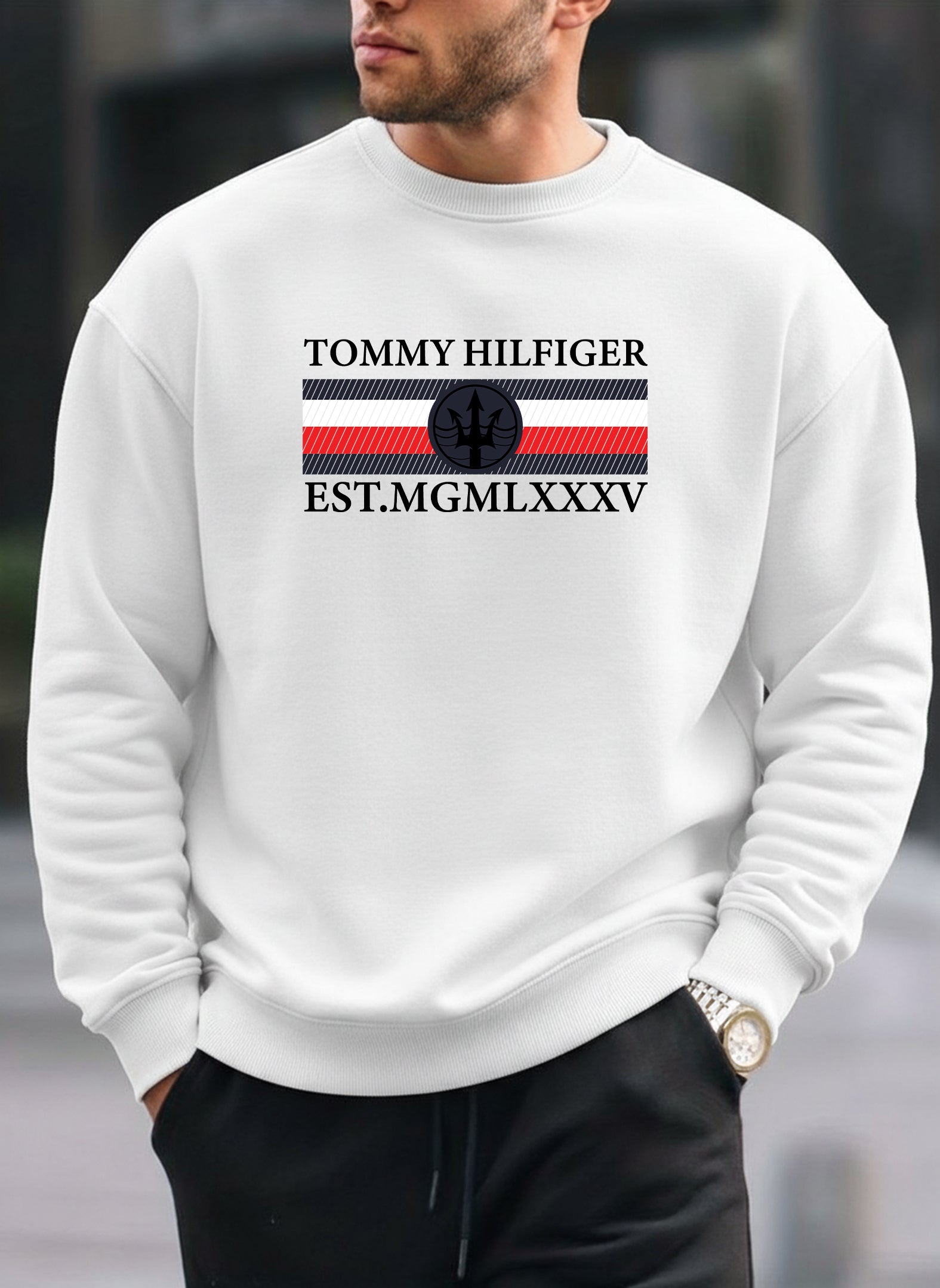 Tommy Hilfiger oversized round sweatshirt