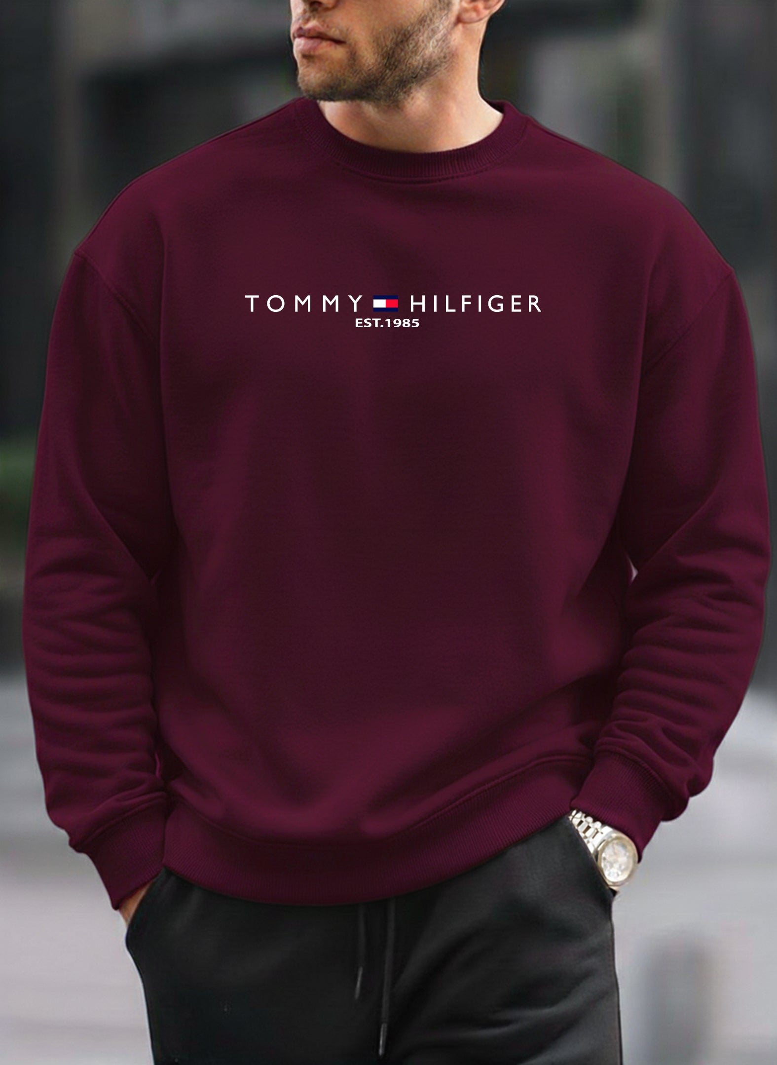 Tommy Hilfiger oversized round sweatshirt