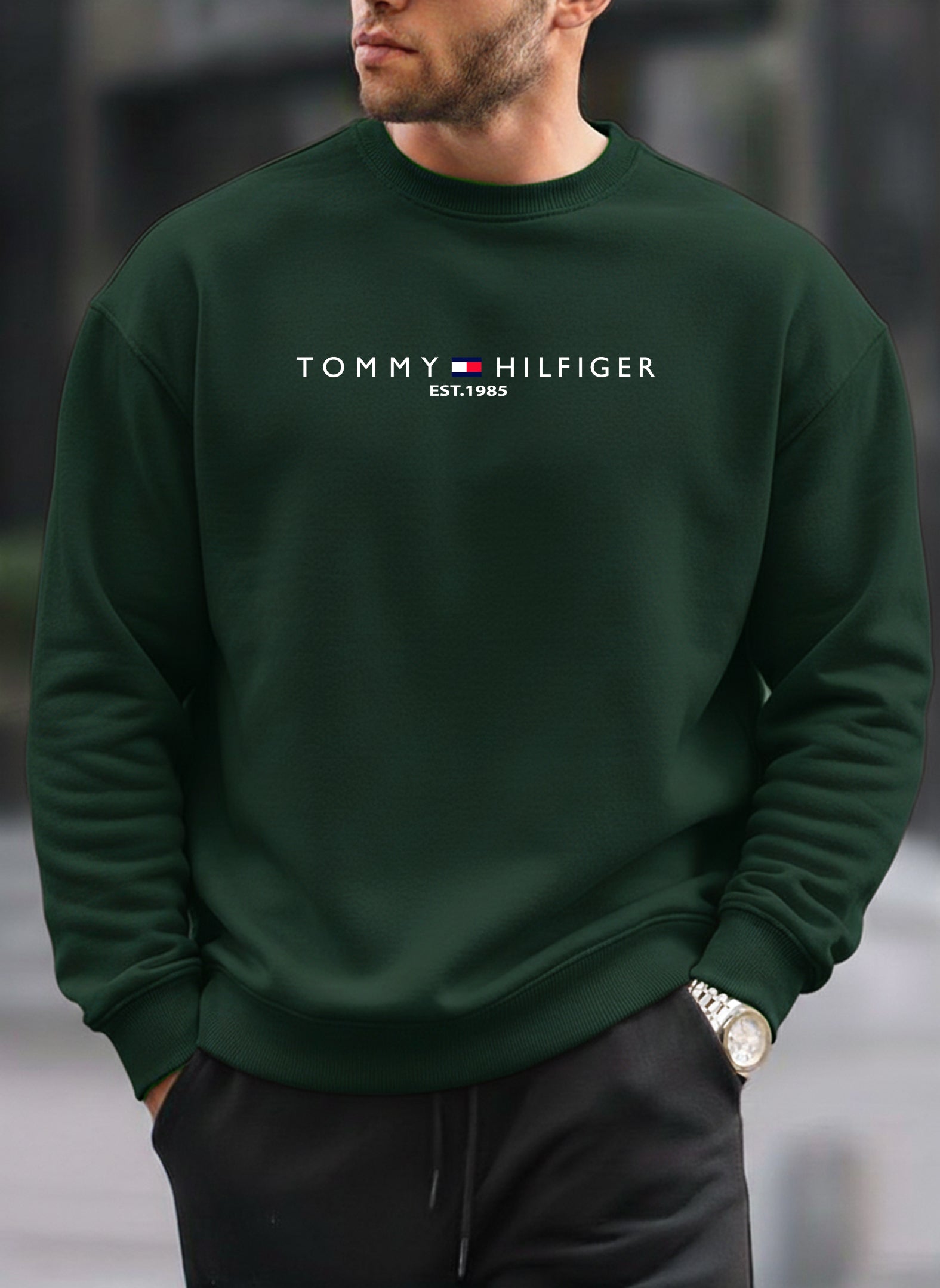 Tommy Hilfiger oversized round sweatshirt