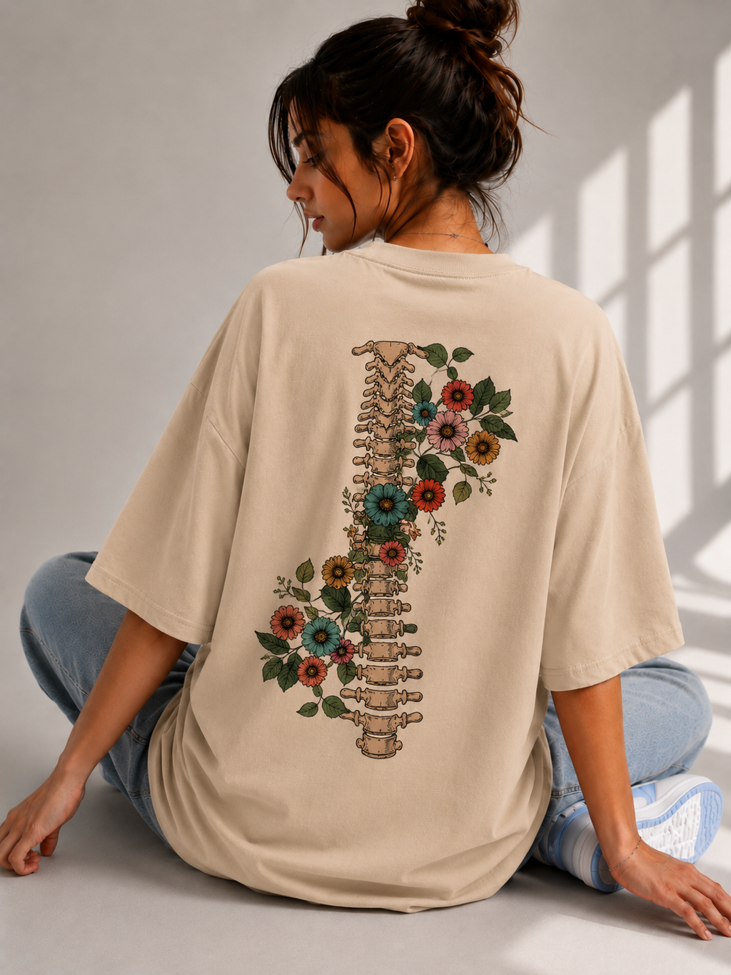 Grow Through It Oversize T-shirt Printed T-shirt (Girls)