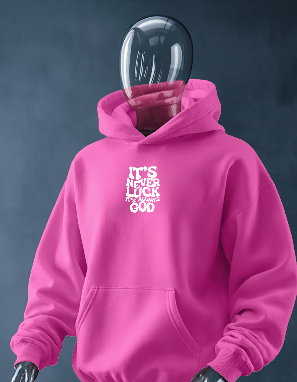 It's Never Luck Printed oversized Hoodie