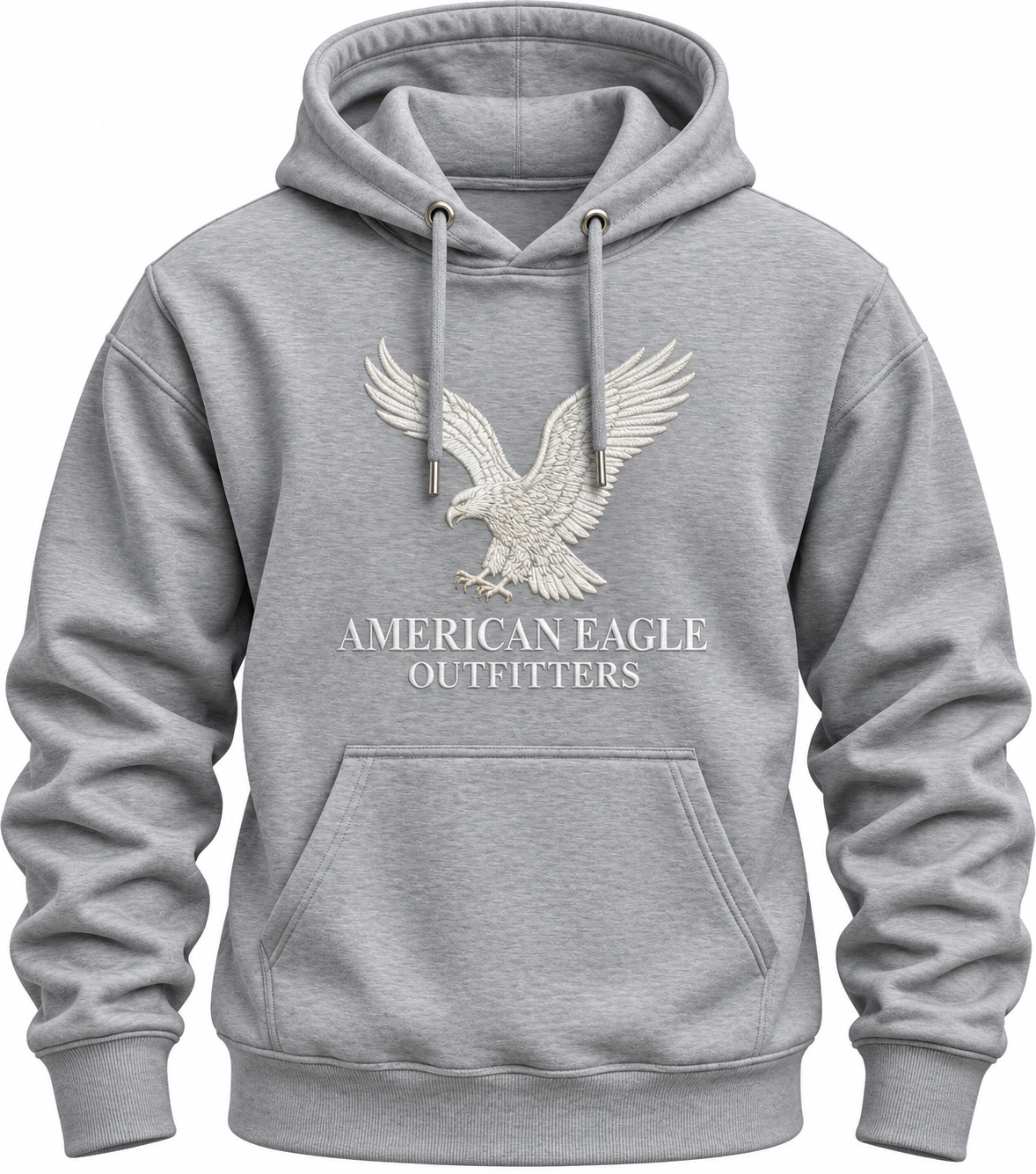 Printed American Eagle Regular Winter Hoodie