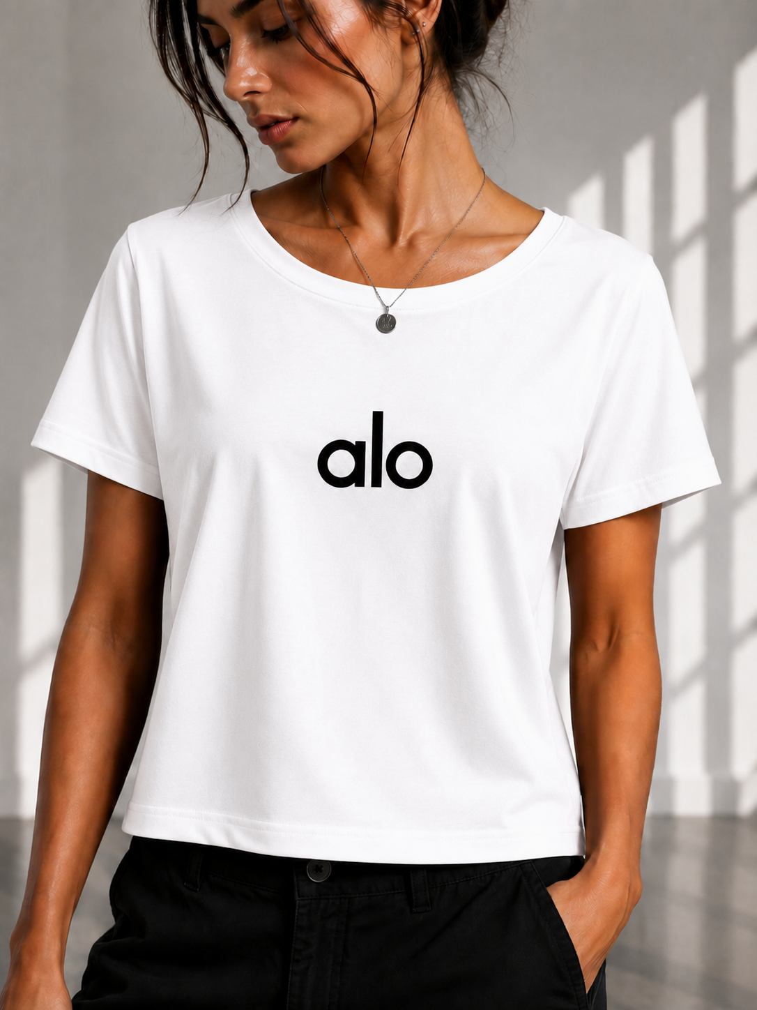Alo Regular printed Cropped women T-shirt