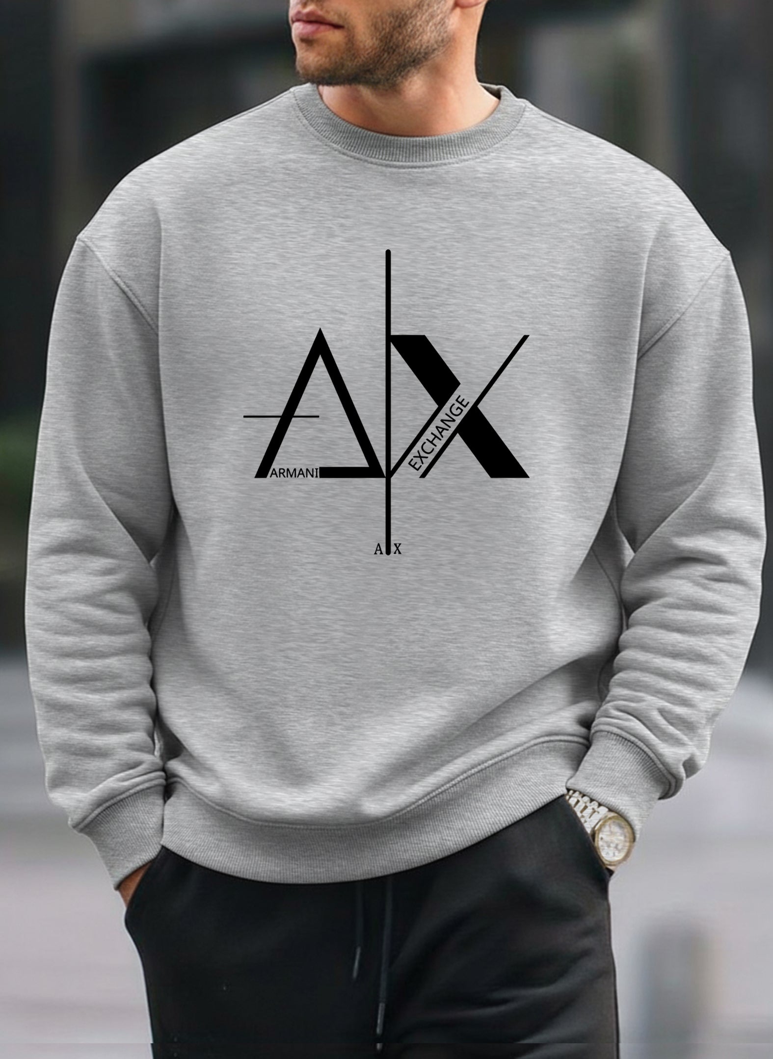 AX oversized round sweatshirt