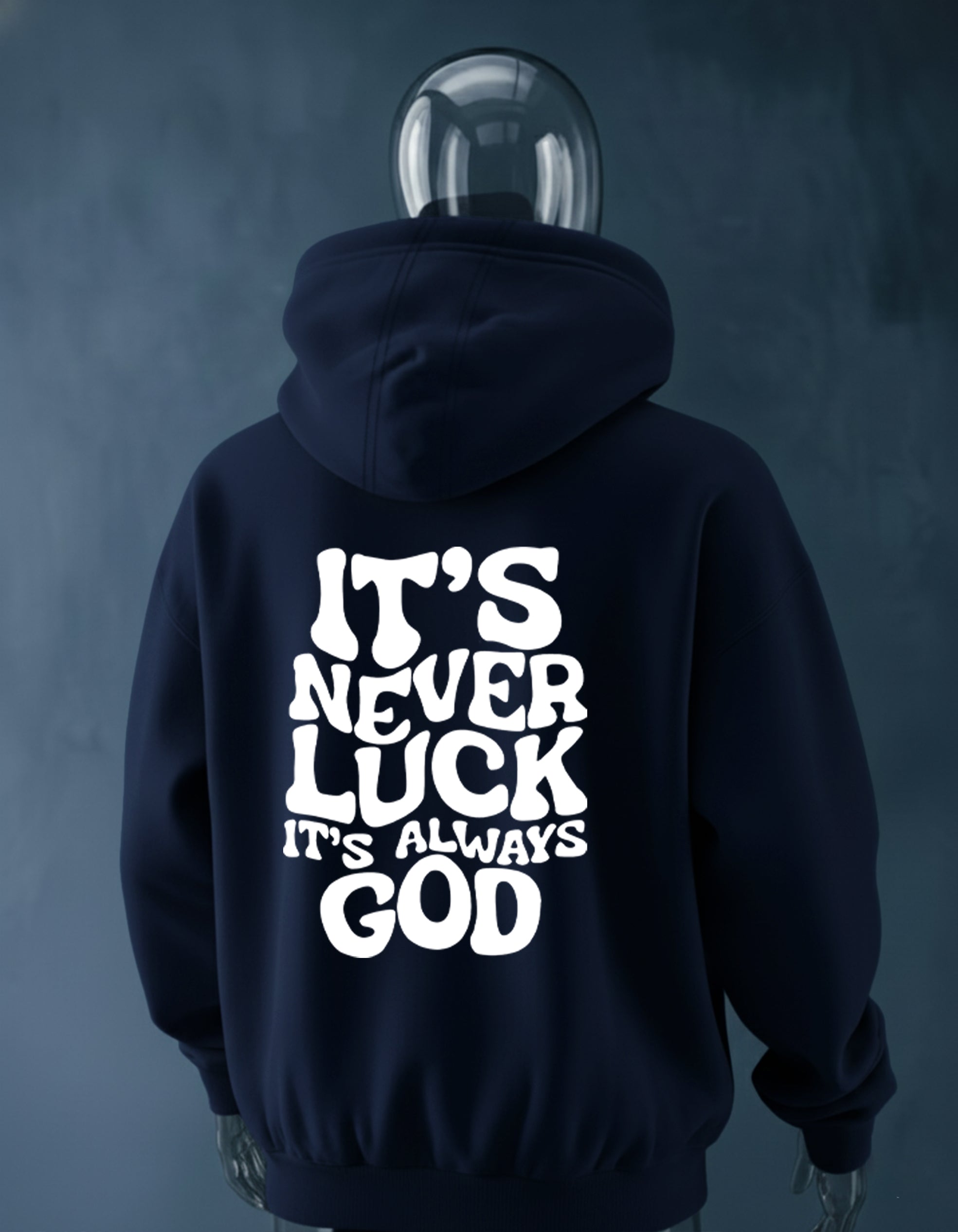 It's Never Luck Printed oversized Hoodie