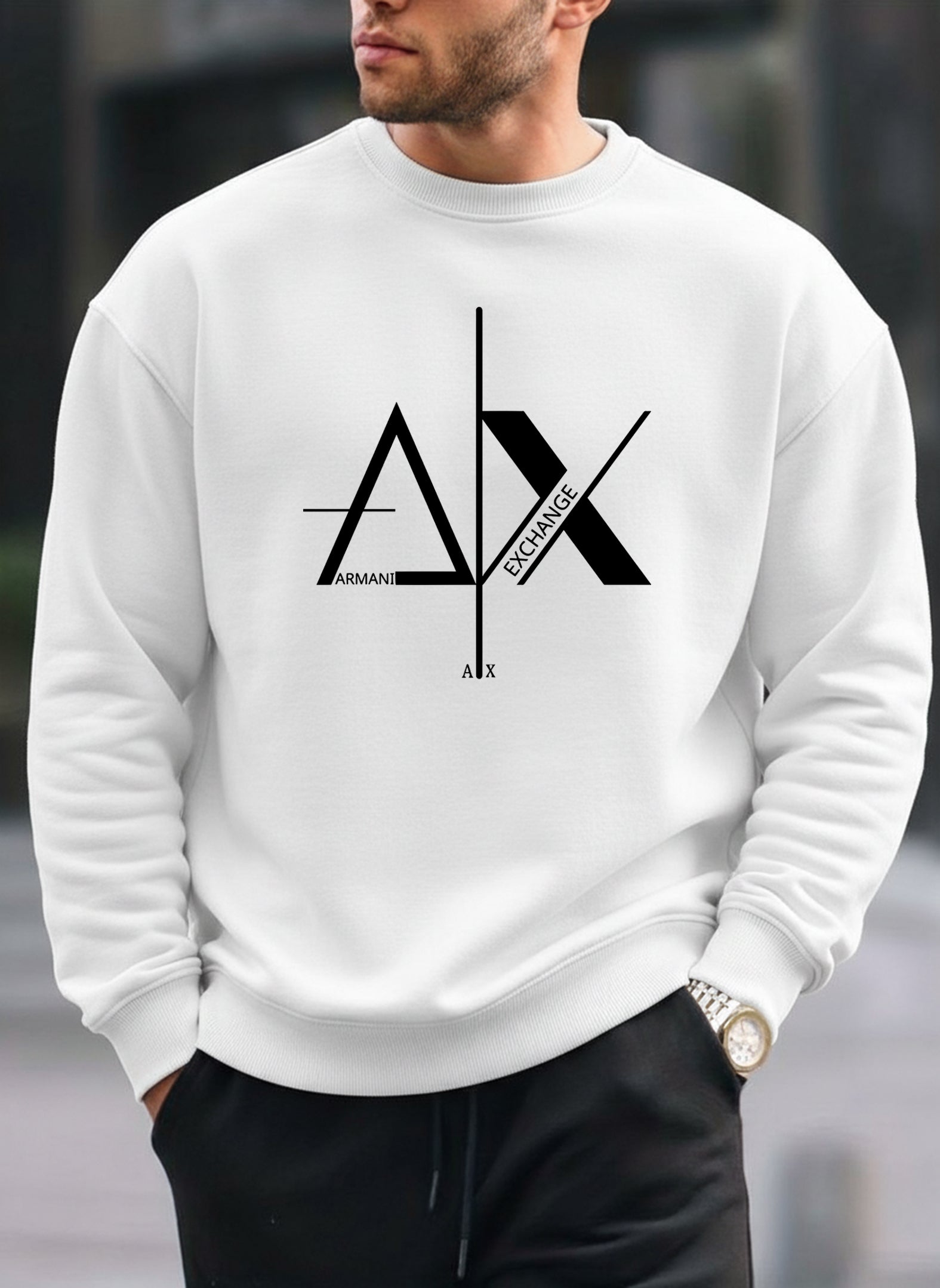 AX oversized round sweatshirt