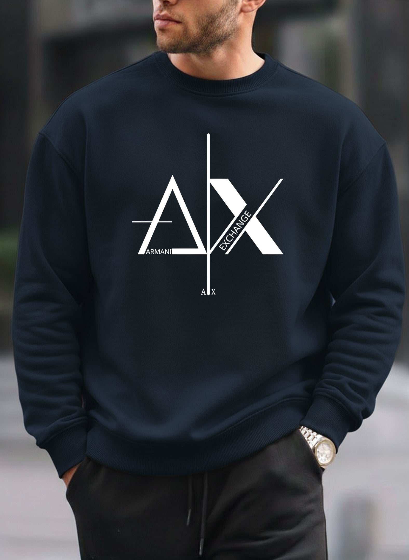 AX oversized round sweatshirt
