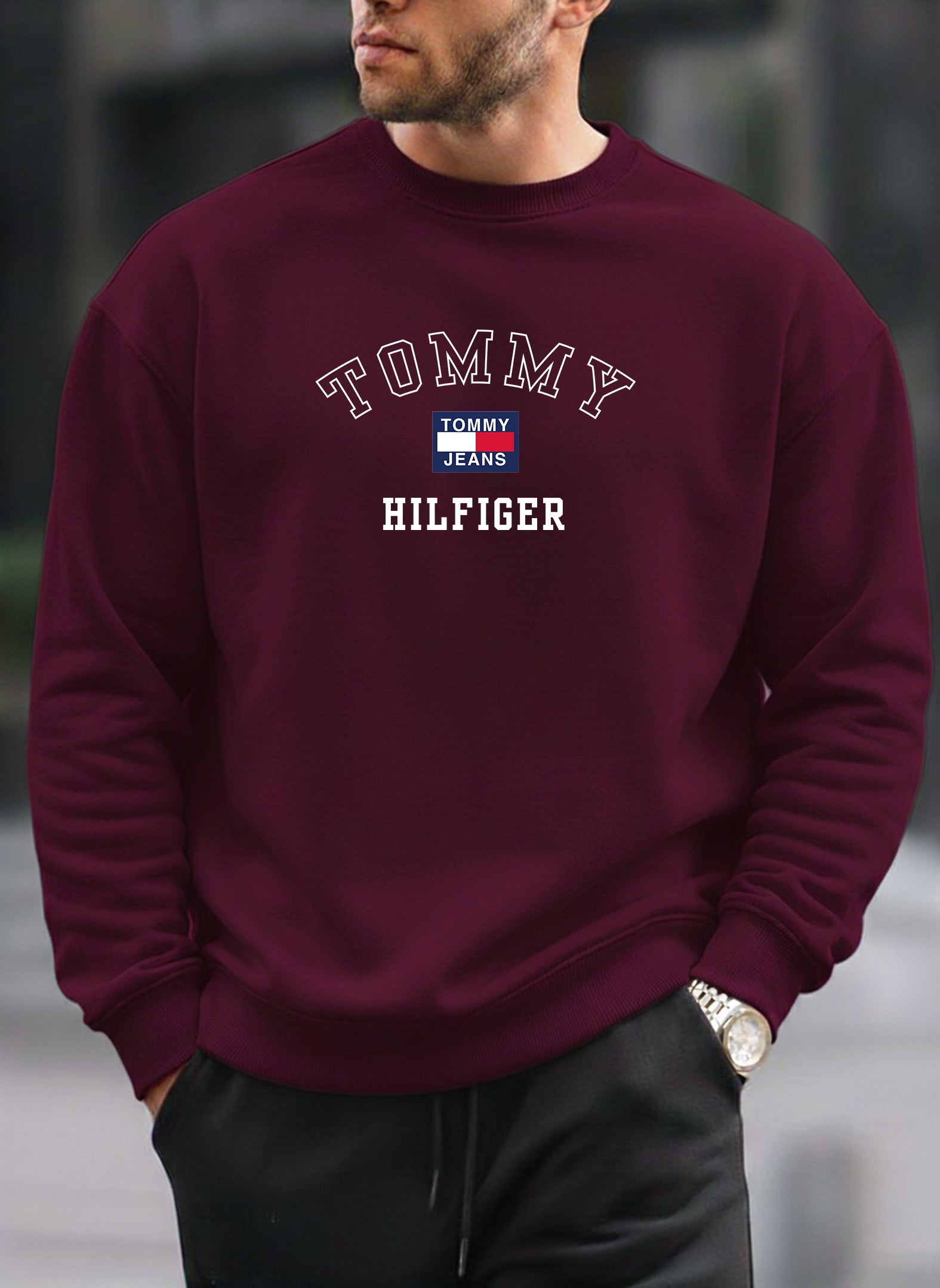 New Tommy Hilfiger oversized round sweatshirt
