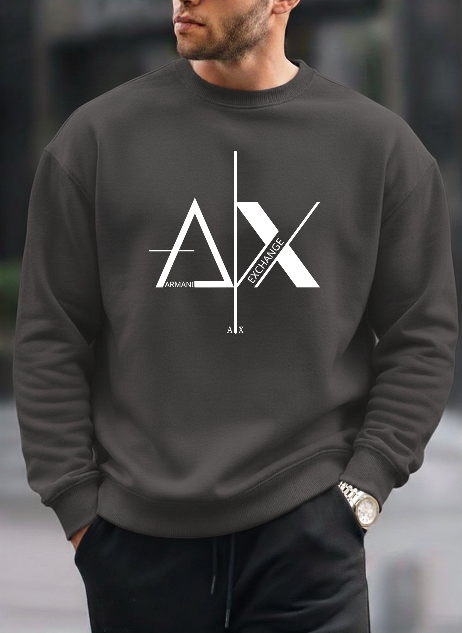 AX oversized round sweatshirt