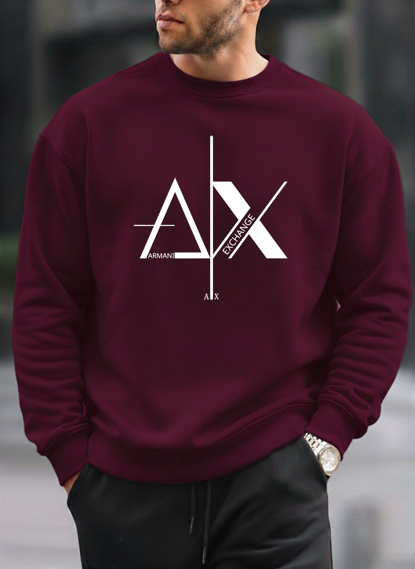 AX oversized round sweatshirt