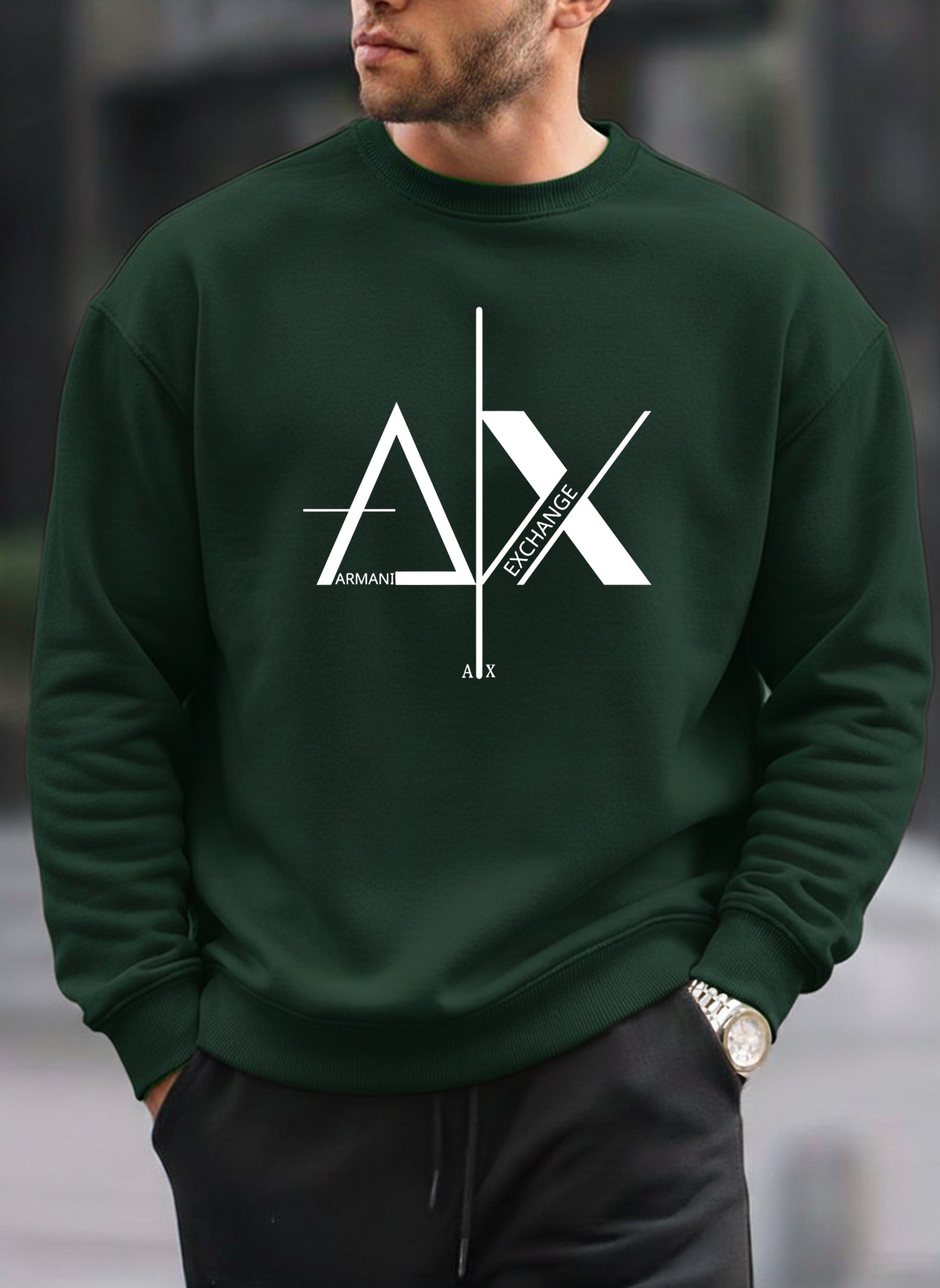 AX oversized round sweatshirt