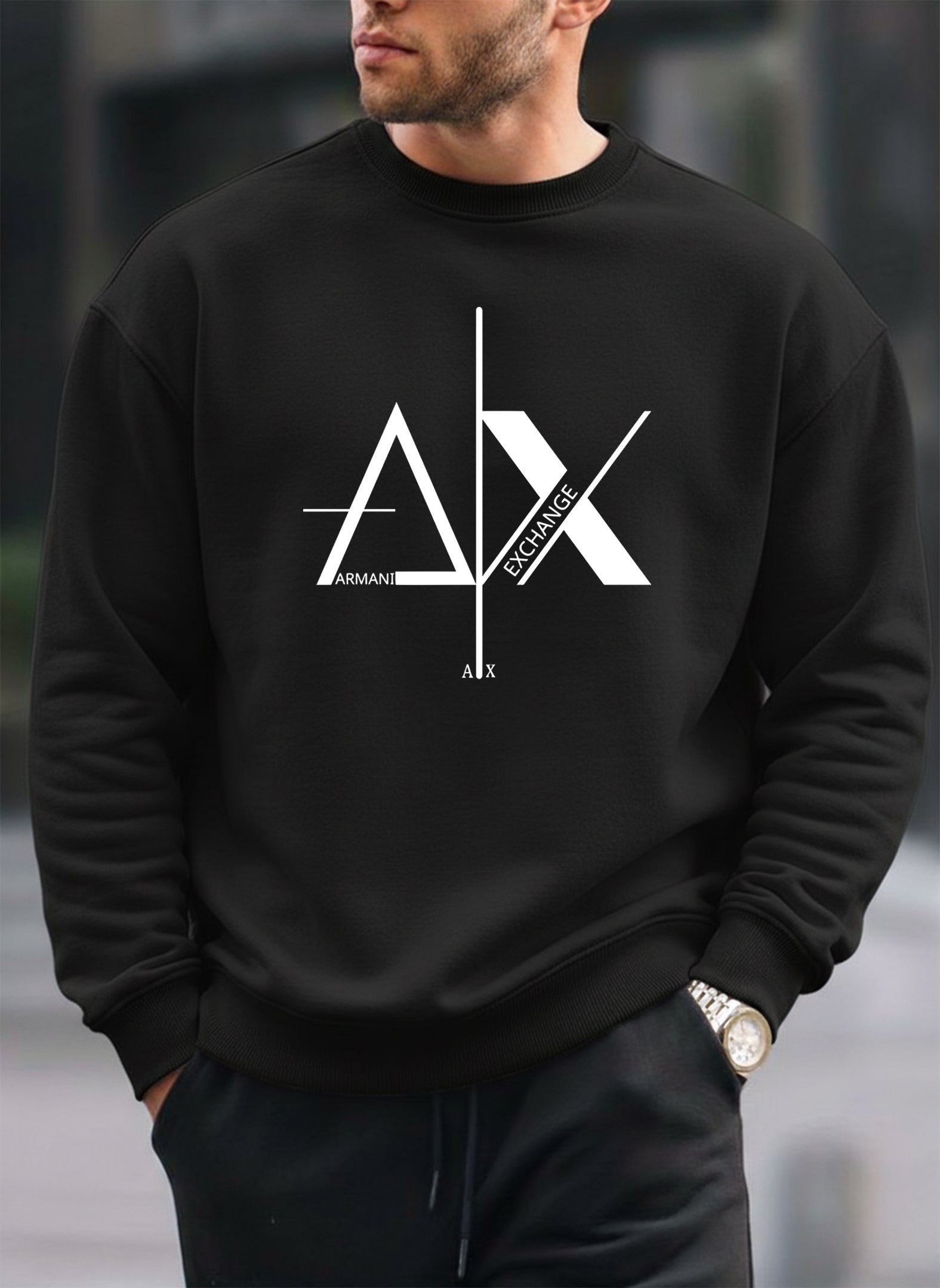 AX oversized round sweatshirt