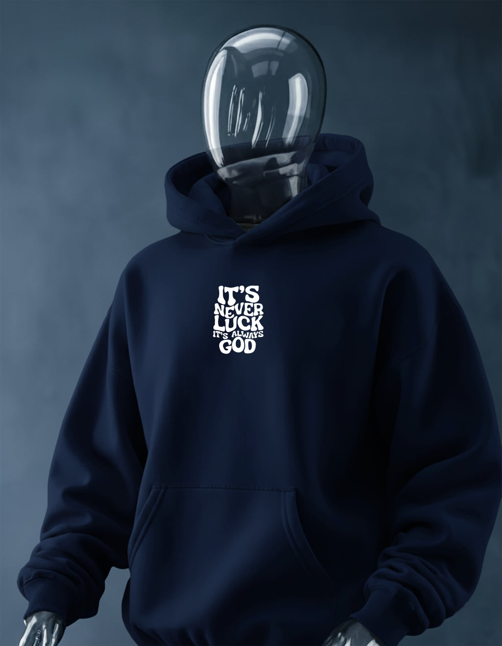 It's Never Luck Printed oversized Hoodie
