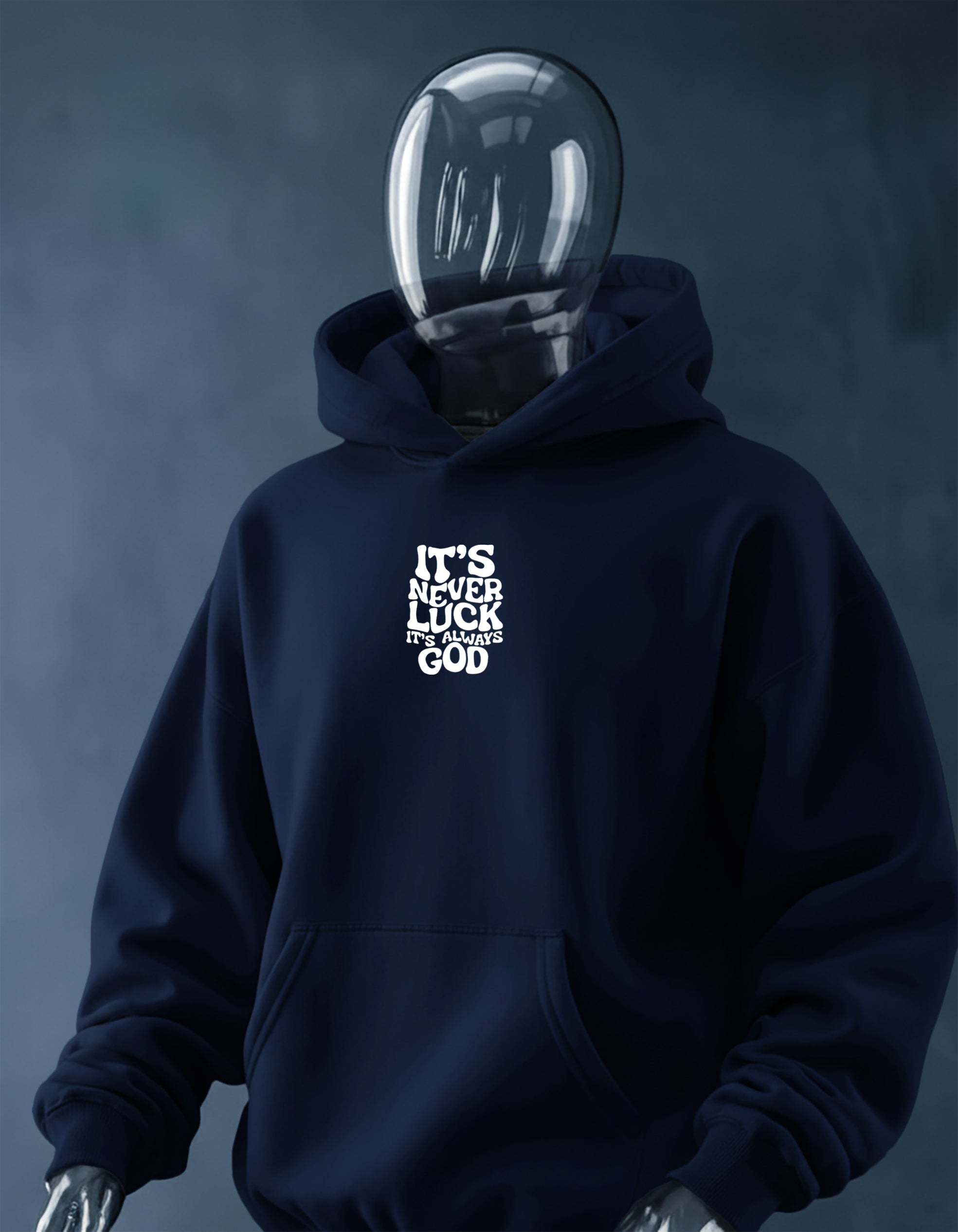 It's Never Luck Printed oversized Hoodie