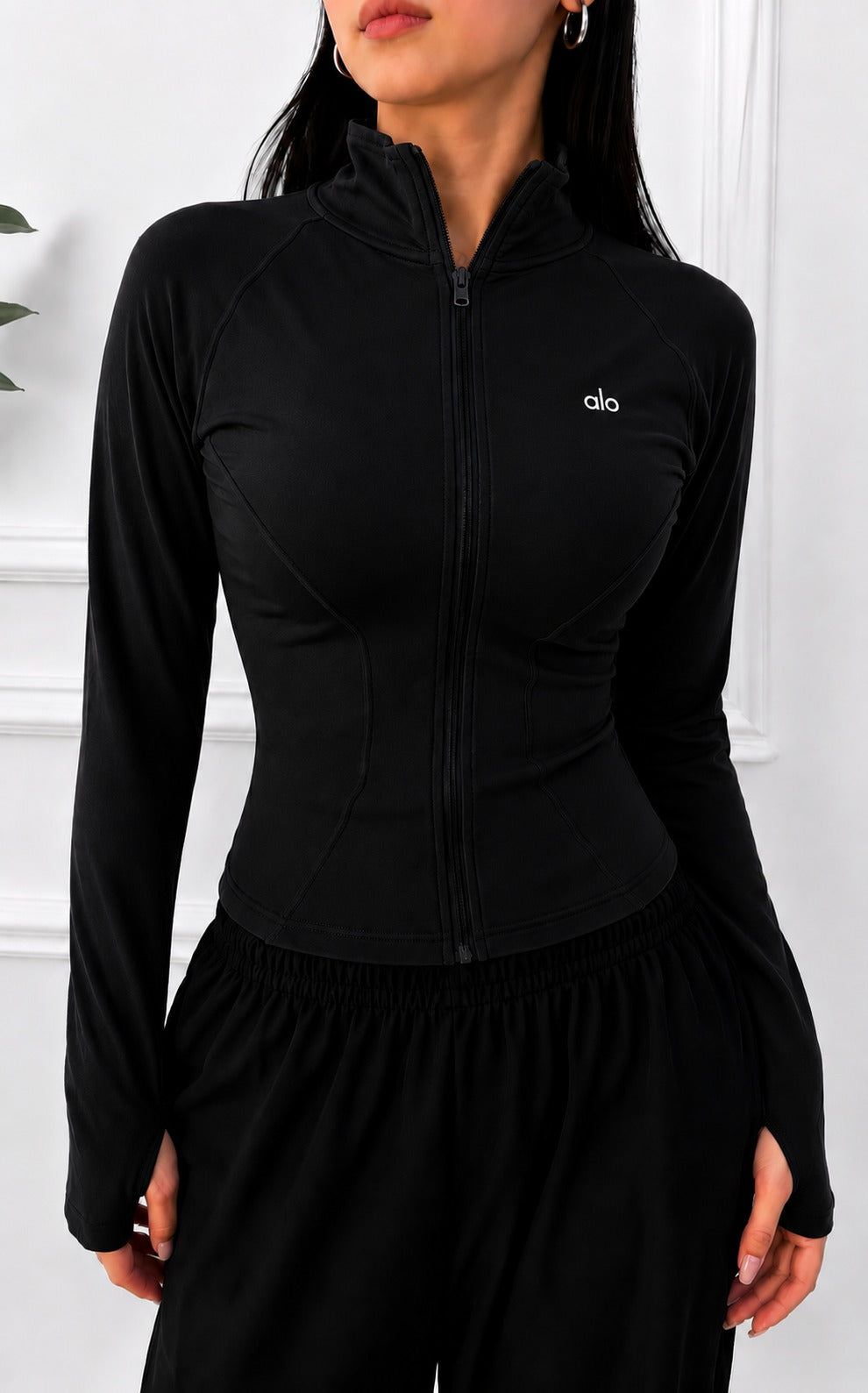 Alo Sportive Lycra Full-Zip Jacket