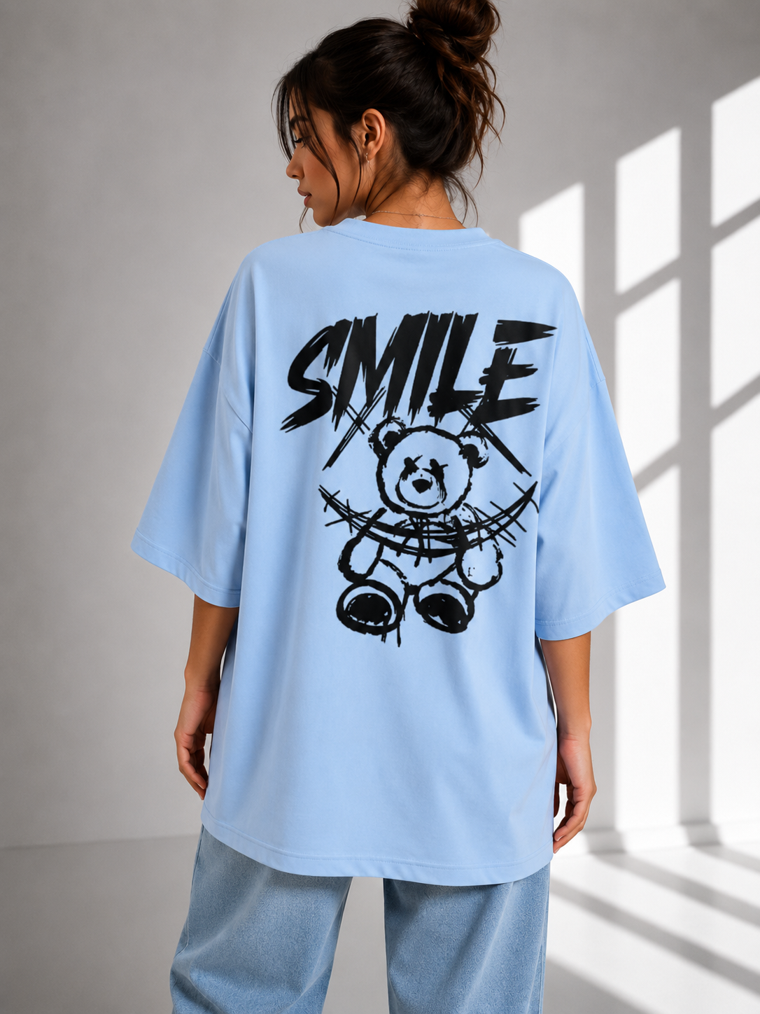 New Smile Girls Oversize T-shirt (printed)